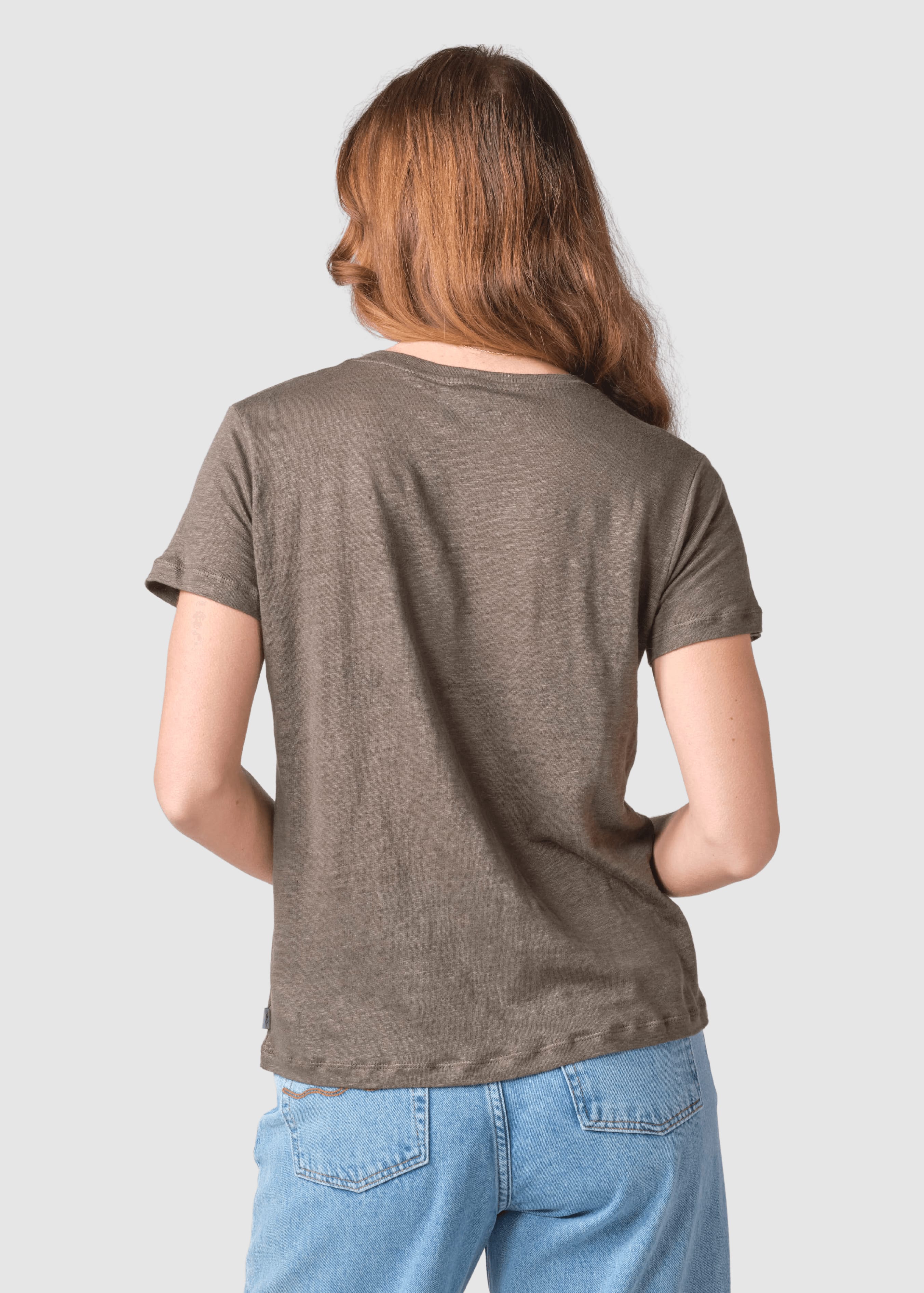 Rikke Linen Tee Taupe Rikke Linen Tee Taupe