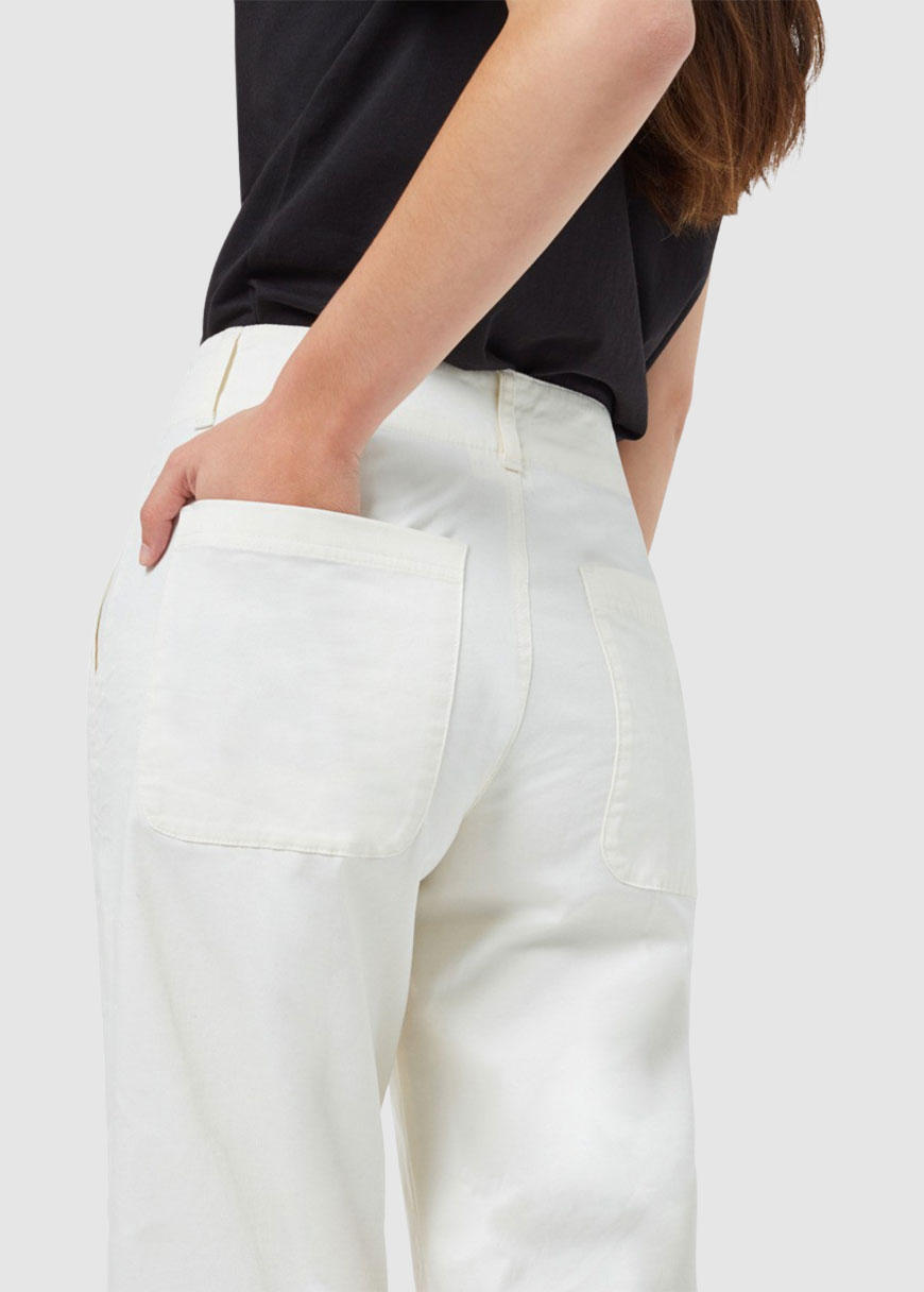 Twill Cropped Wide Leg Pant Twill Cropped Wide Leg Pant