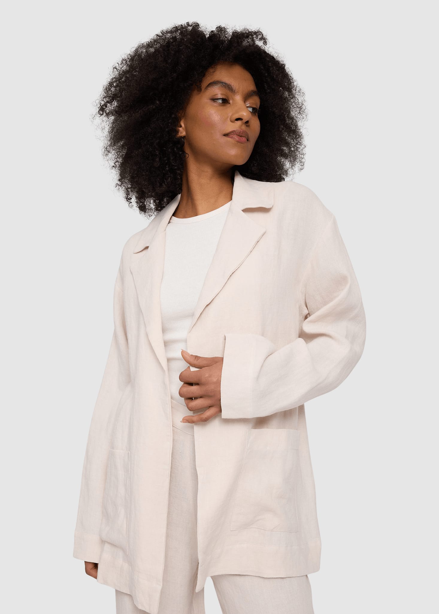 Linen Blazer Moon Linen Blazer Moon