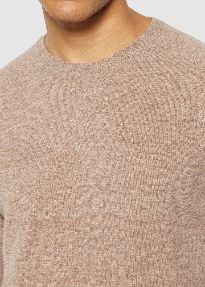 knowledge_cotton_apparel_lambswool_crew_neck_AW_25_KCA_80624_1336_Kelp_Melange_4_a183dfc218 Lambswool Crew Neck