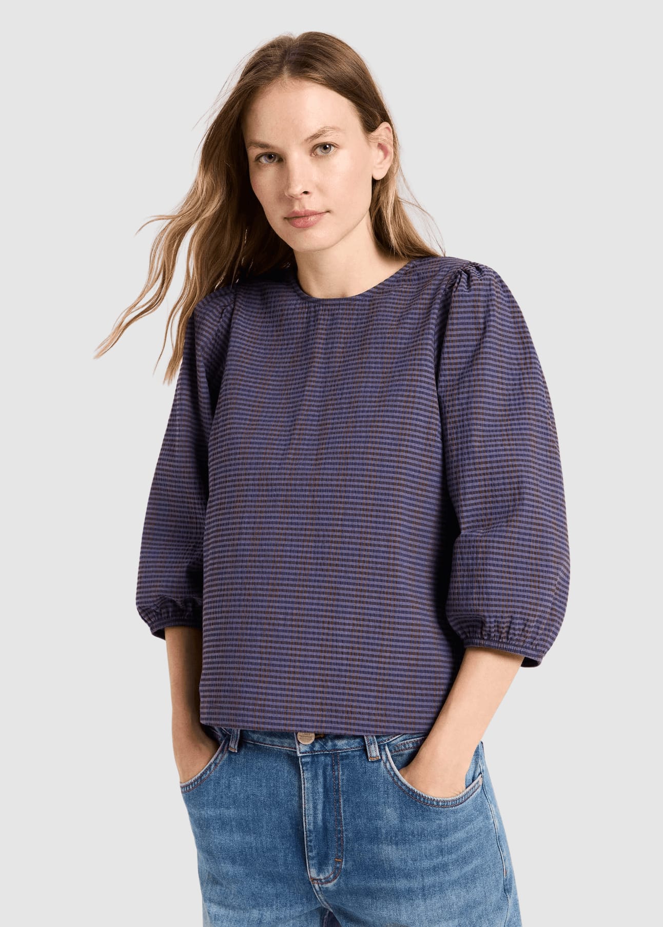 lanius-koeln-bluse-ocs-blue-brown-1.jpeg Bluse Ocs Blue / Brown