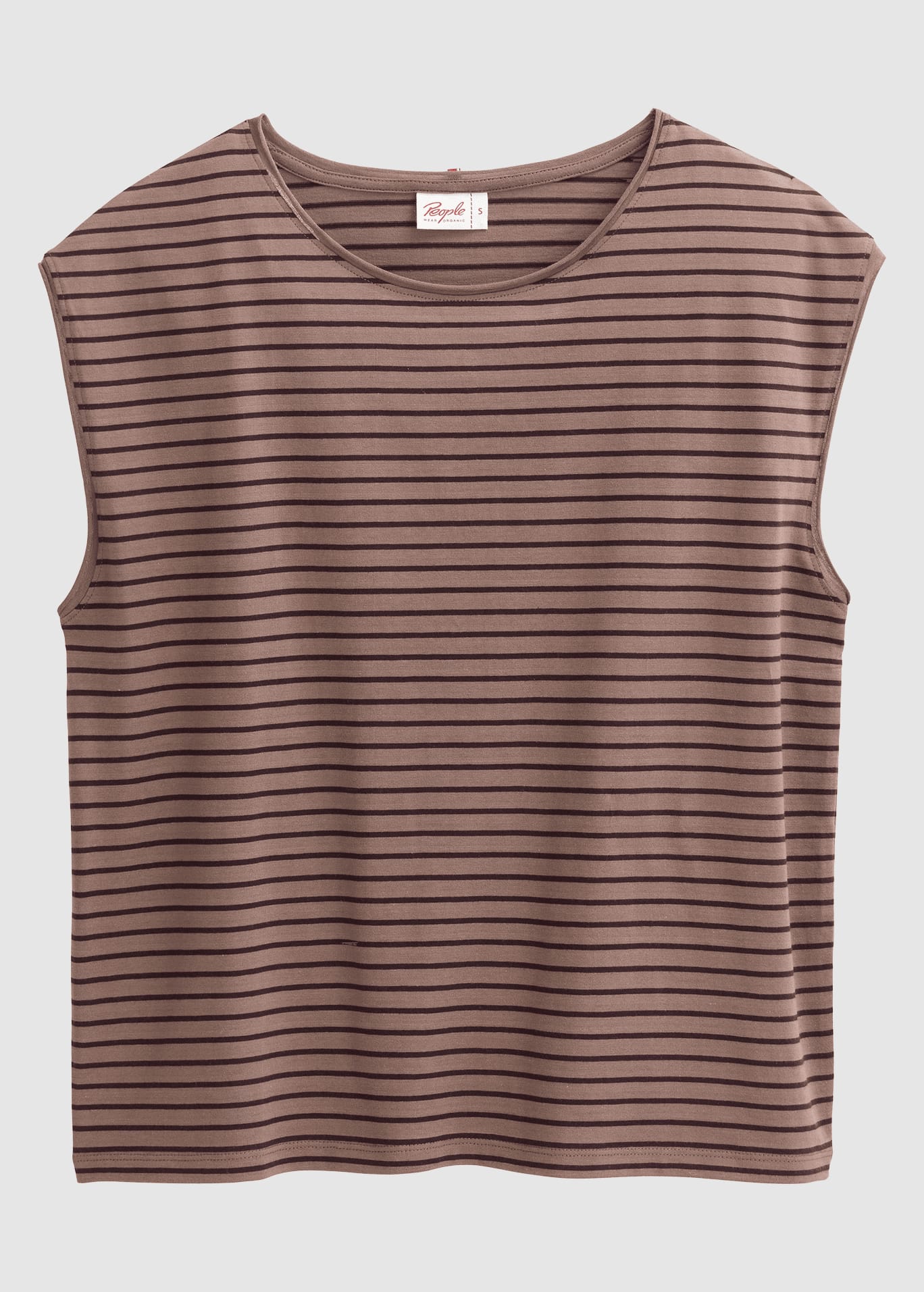 Kurzarm-Shirt Dunkelbraun Geringelt Kurzarm-Shirt Dunkelbraun Geringelt