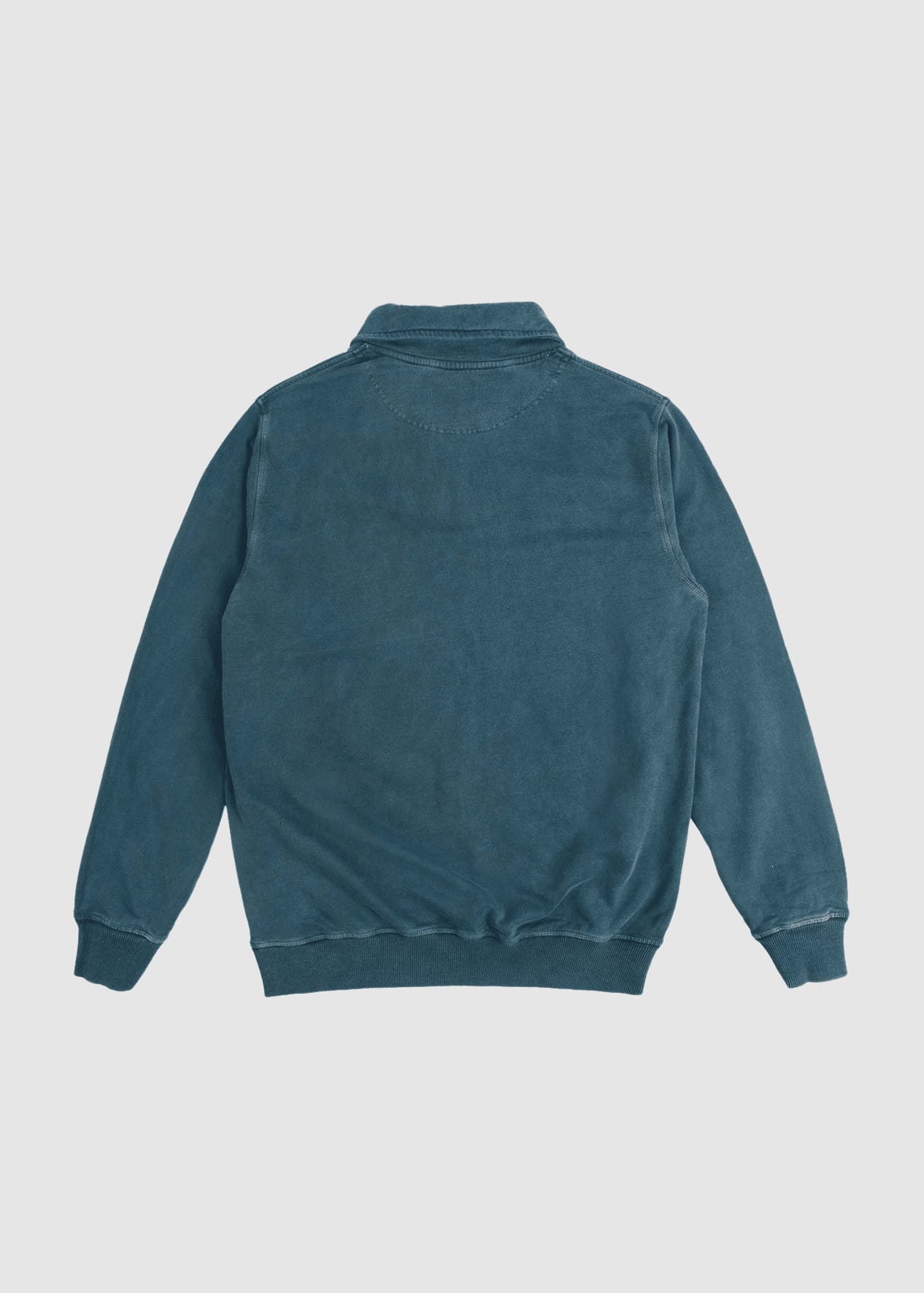 Sauce Pigment Dyed Quarter Zip Sweater Elm Green