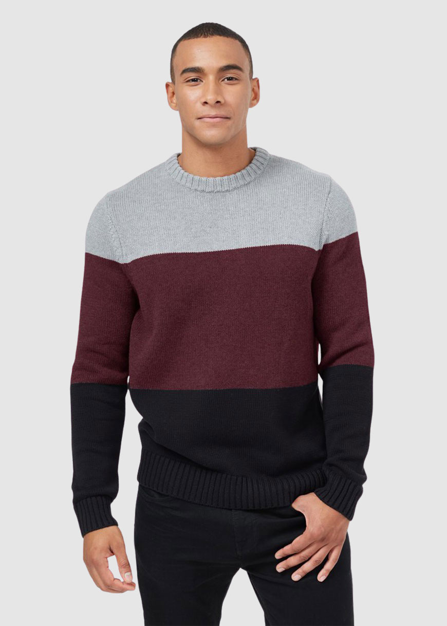 M Highline Blocked Crew Sweater