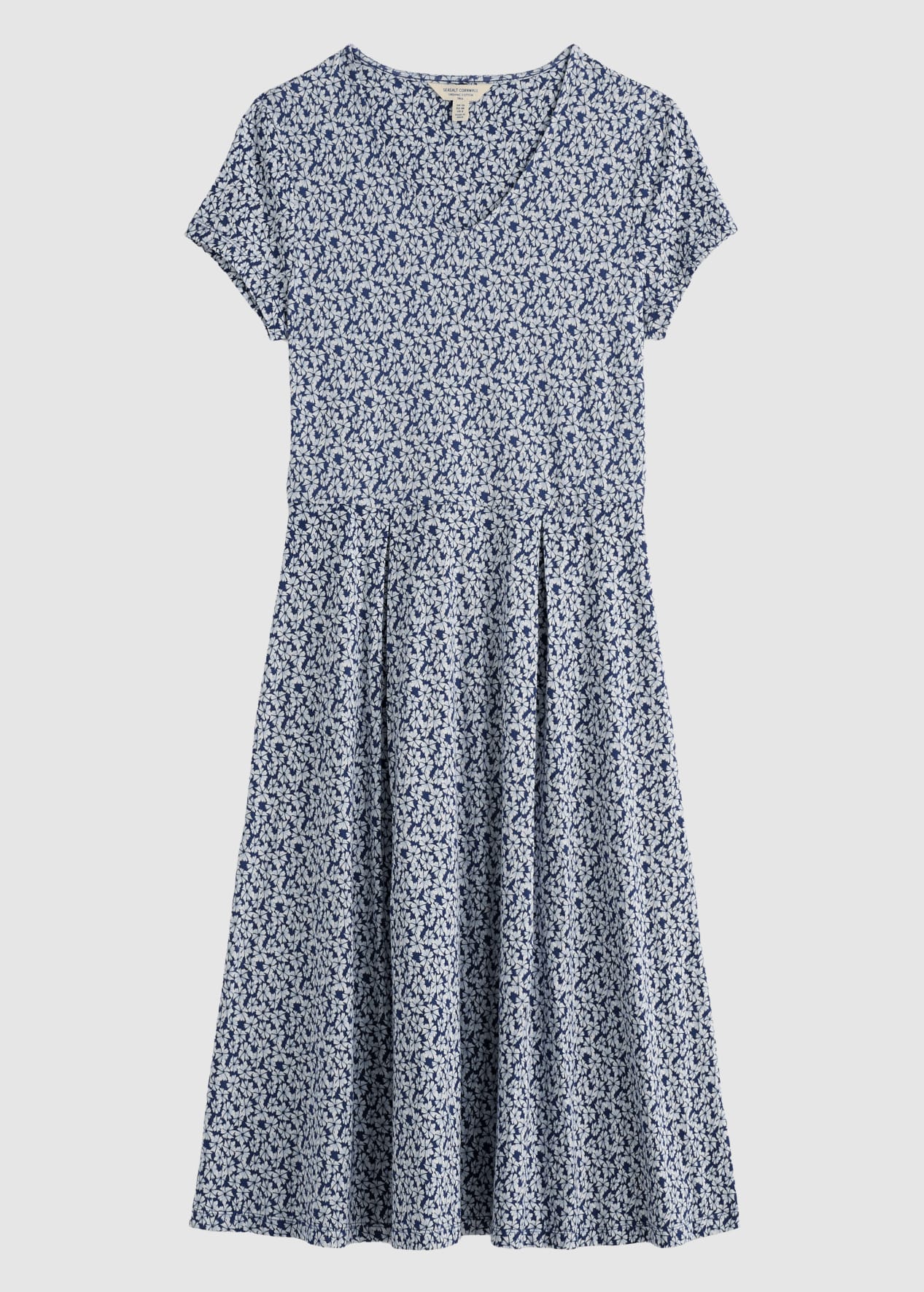 Pier View Dress Bunched Cornflowers Dark Voyage Pier View Dress Bunched Cornflowers Dark Voyage
