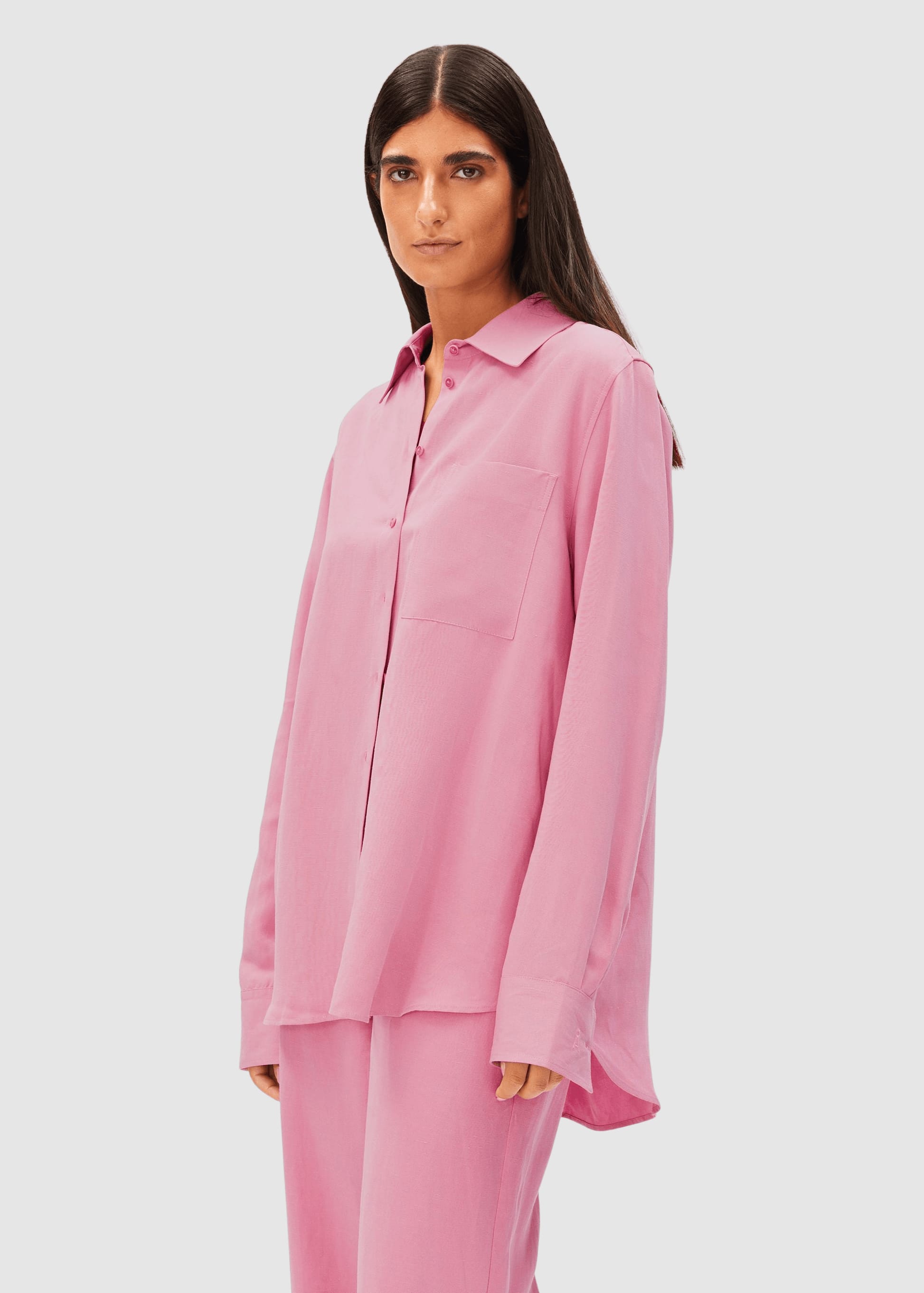 Linen Blend Shirt Blouse Washed Berry Linen Blend Shirt Blouse Washed Berry
