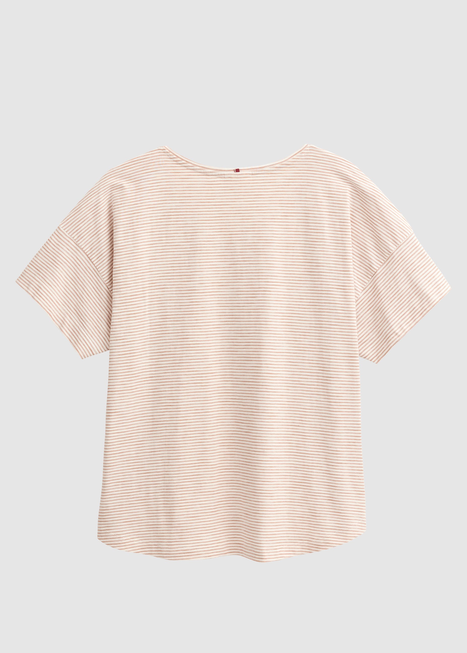 Kurzarm-Shirt Karamell Geringelt