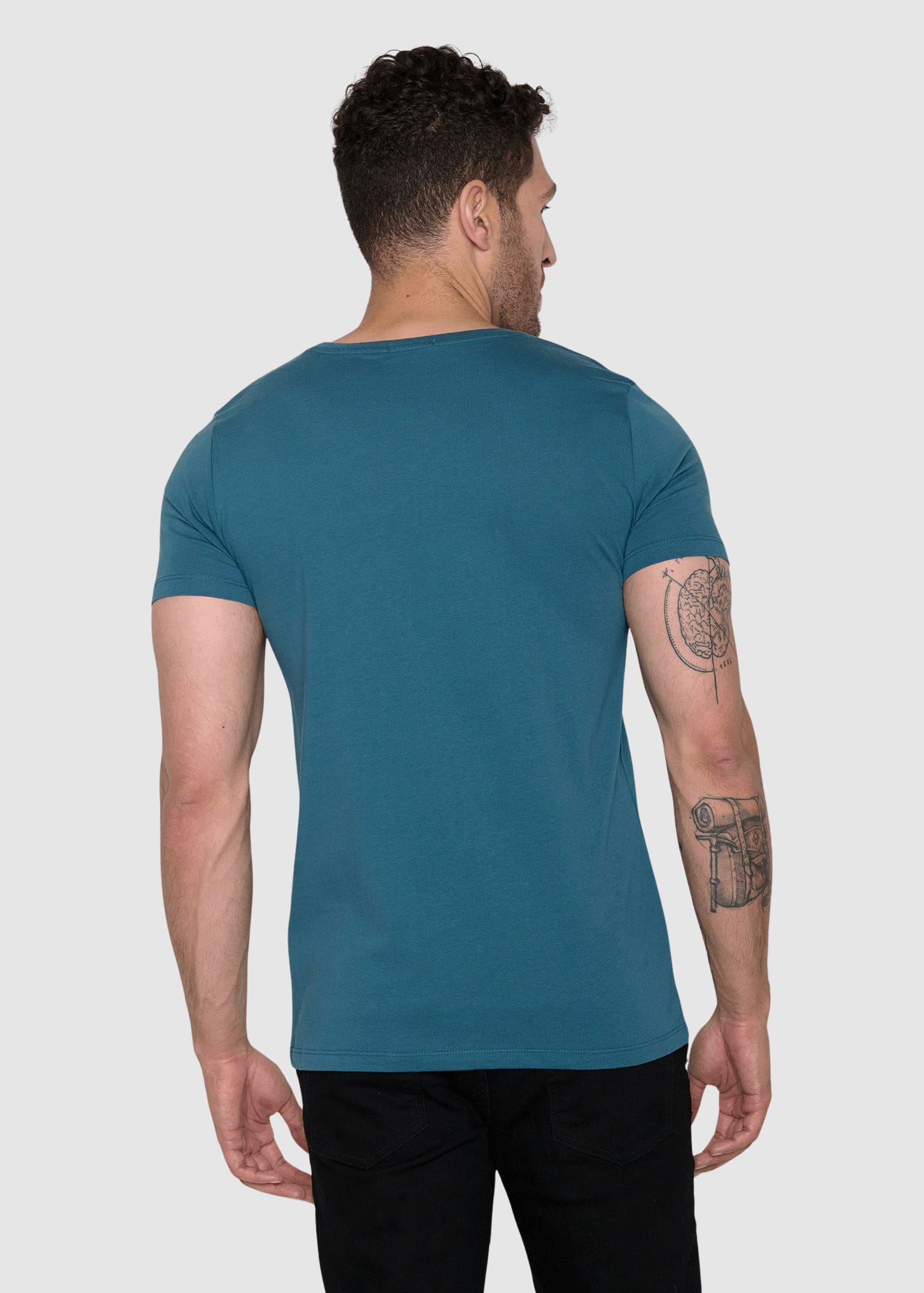 Beach View Guide T-Shirt Blue Stone Bike Front Stamp Guide T-Shirt Blue Stone