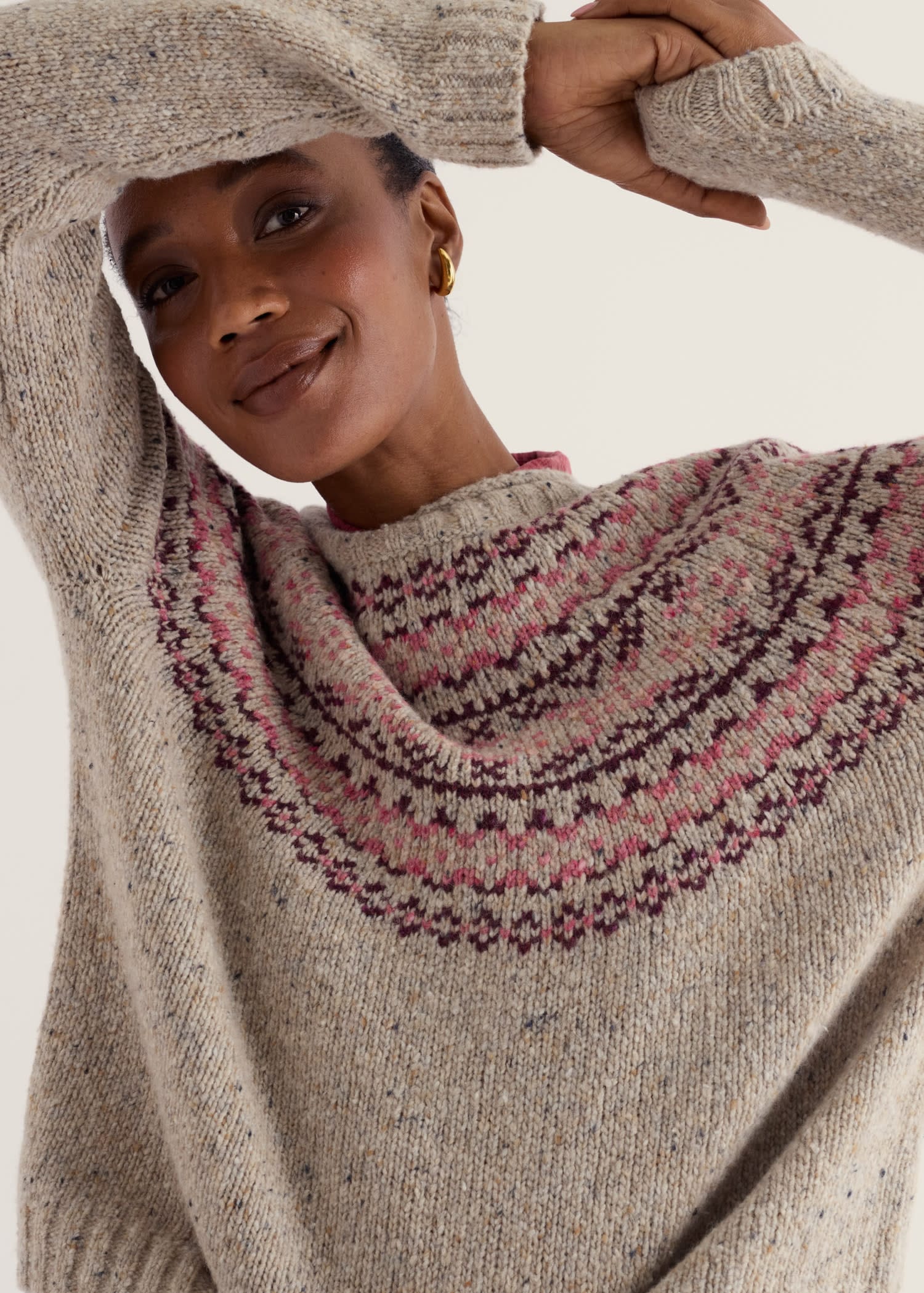 seasalt-cornwall-port-kinnis-jumper-merino-shingle-bay-dark-rose-mix-3.jpeg Port Kinnis Jumper Merino Shingle Bay Dark Rose Mix