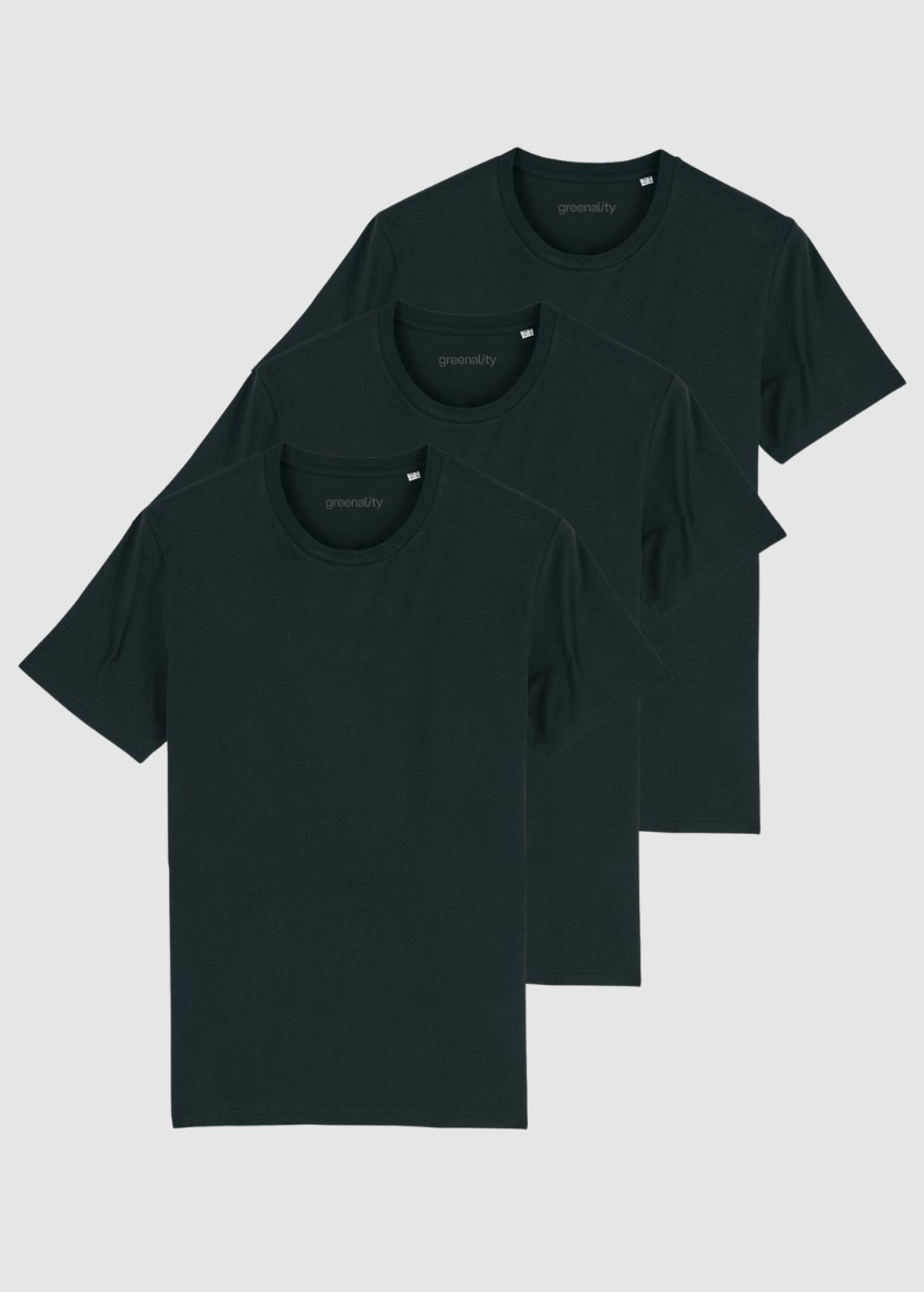 T-Shirt Medium Fit 3er Pack