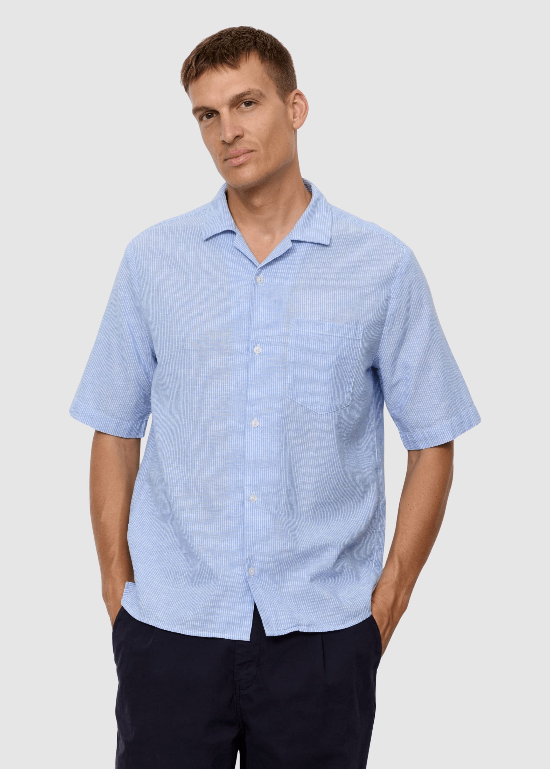 Shirt Cashew Stripes Blue Shirt Cashew Stripes Blue