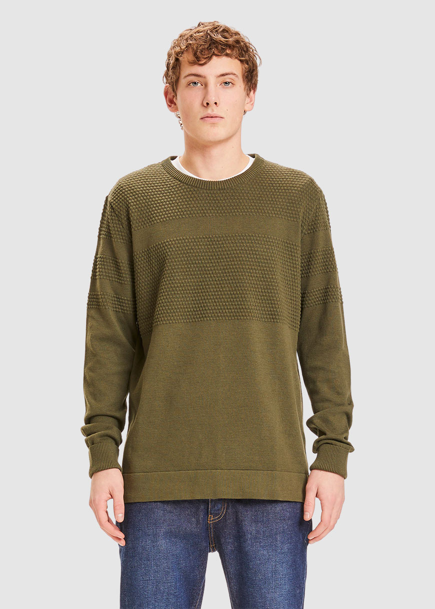 Field Bobble Knit Crew Neck