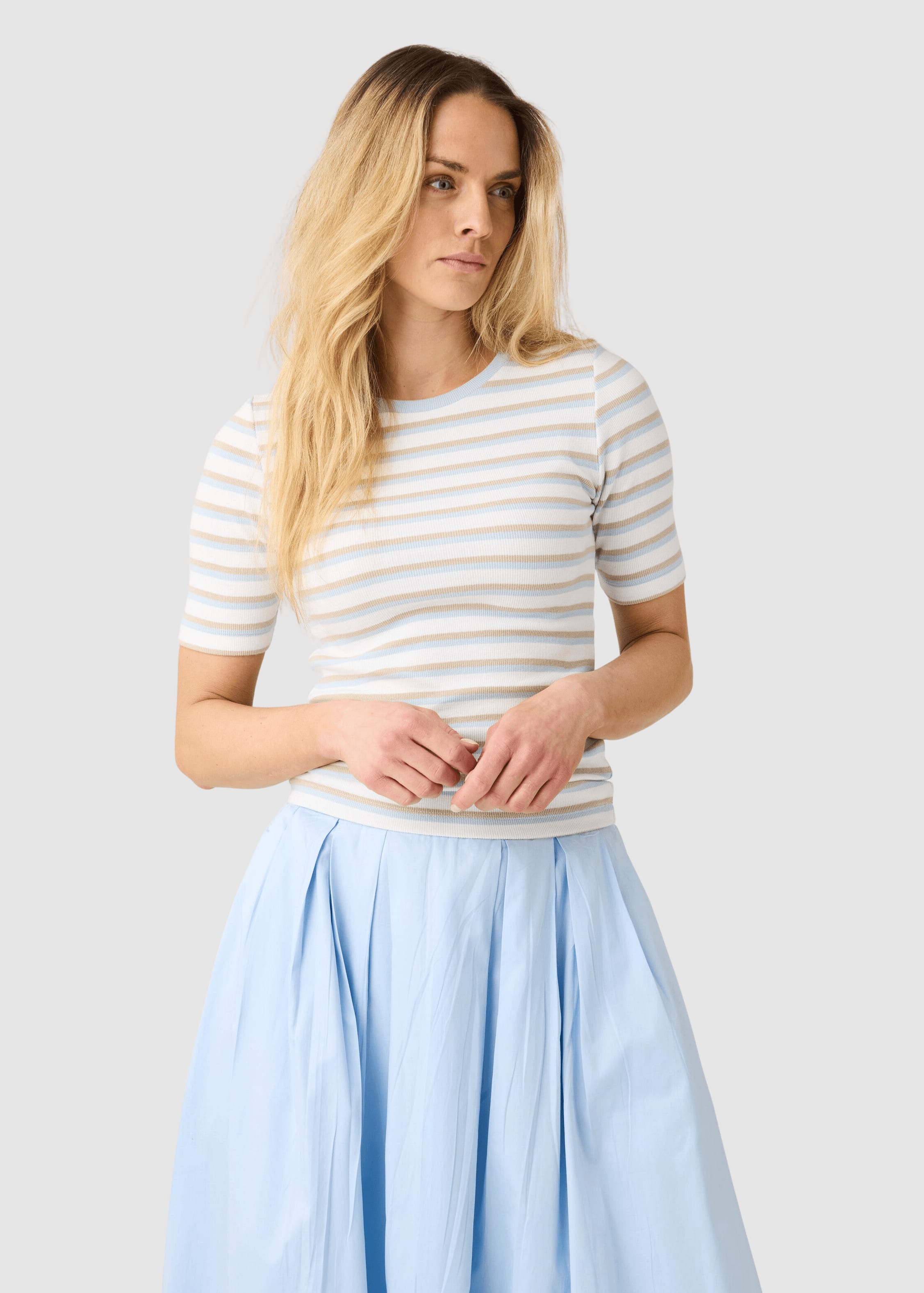 Rib T-Shirt Multi Color Stripe Rib T-Shirt Multi Color Stripe