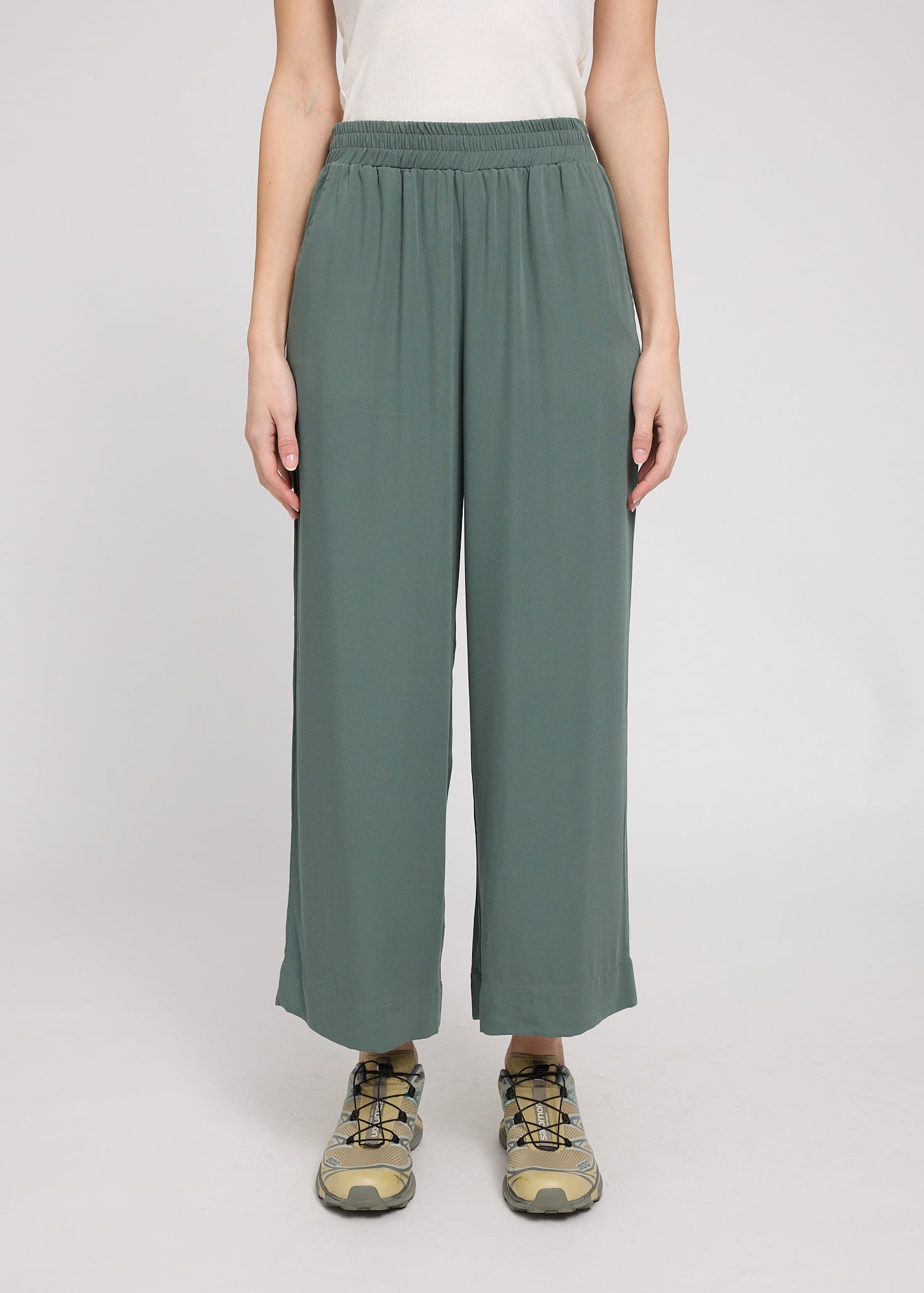 Wide Leg Viscose Pants Bottle Wide Leg Viscose Pants Bottle