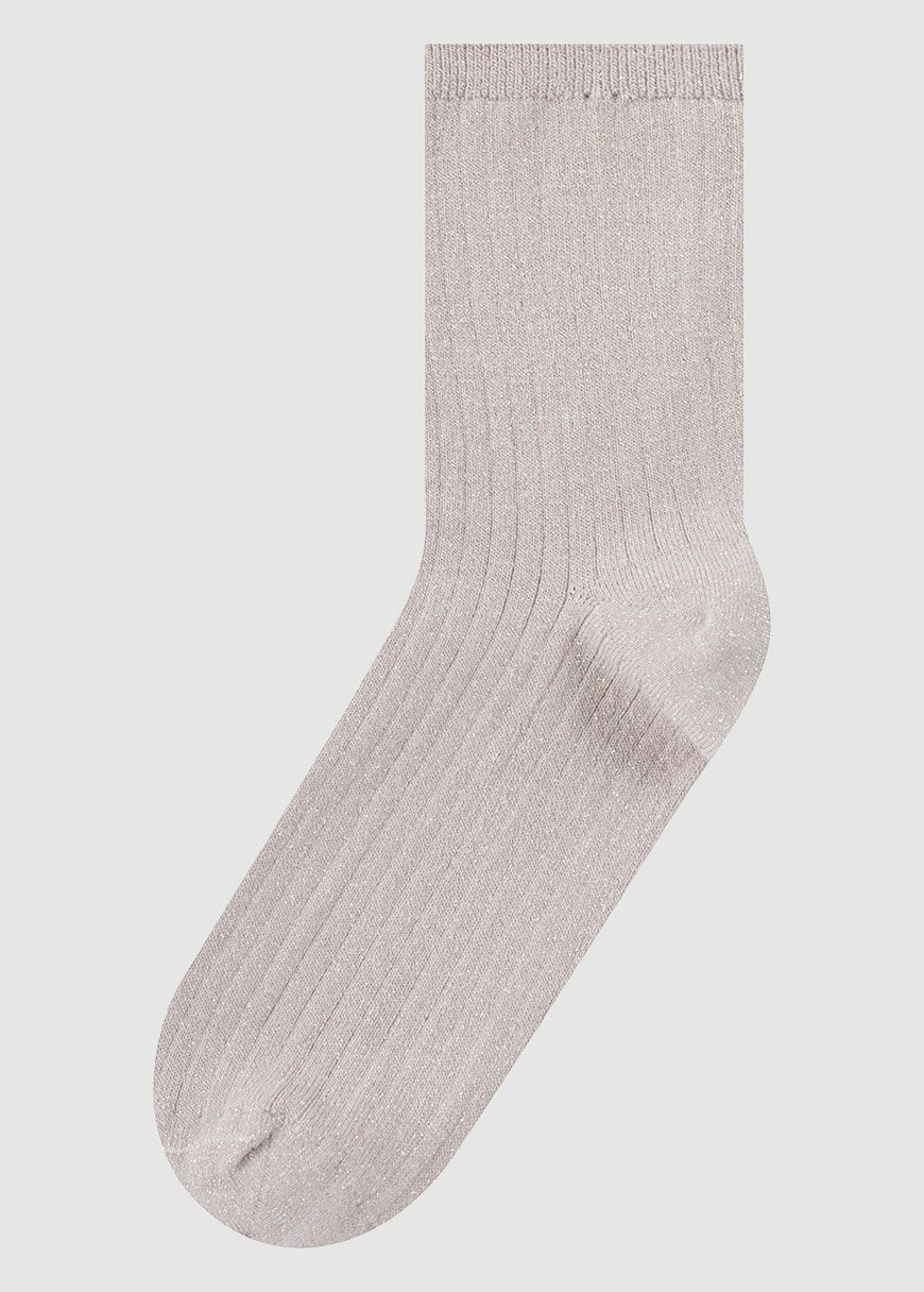 Single Pack Rib Lurex Socks