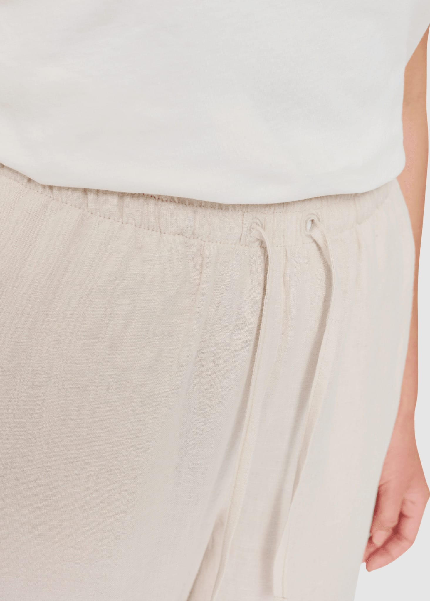 Drawstring Linen Pants Moon Drawstring Linen Pants Moon