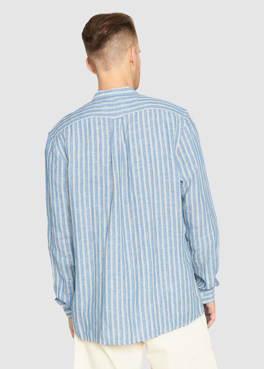 Long Sleeve Striped Linen Custom Fit Shirt Long Sleeve Striped Linen Custom Fit Shirt