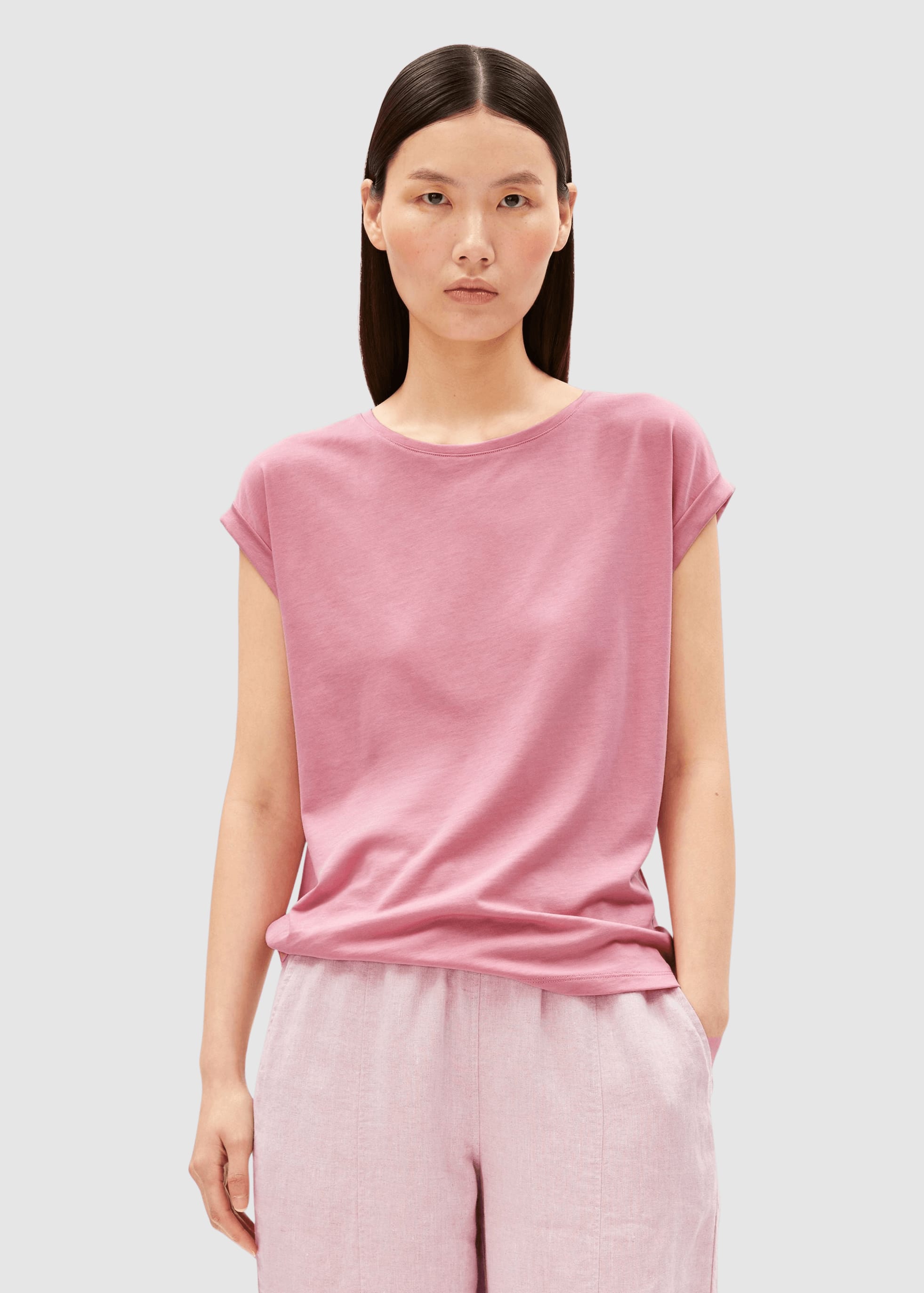 Jilaana T-Shirt Washed Berry Jilaana T-Shirt Washed Berry