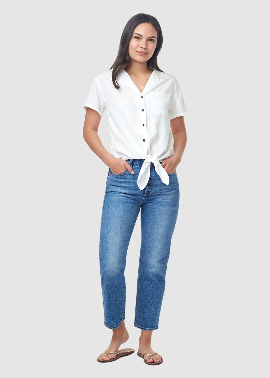 W Meander Tie Front Shirt W Meander Tie Front Shirt