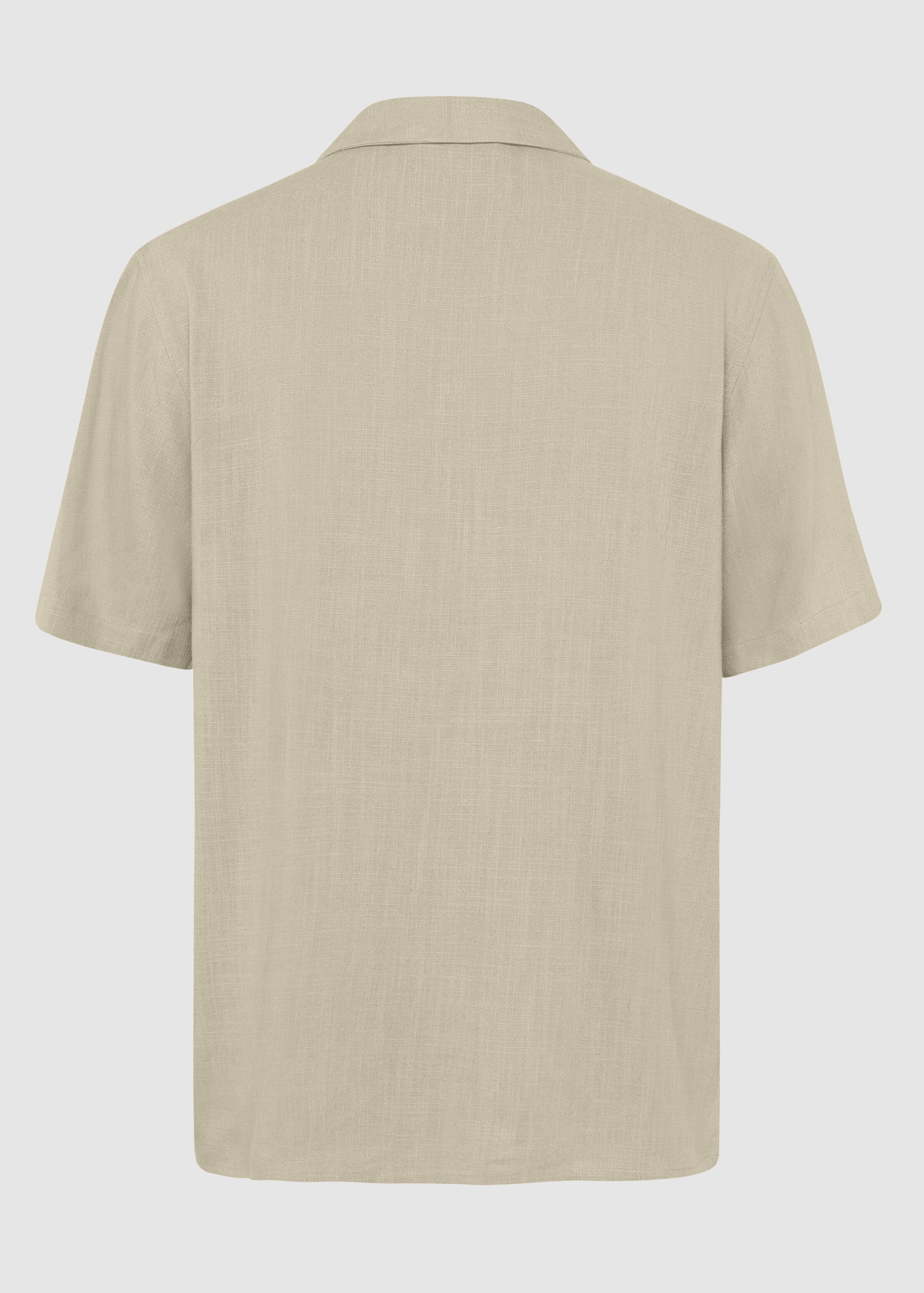 Moss Relaxed Linen-MIX Short Sleeve Shirt Light Feather Gray