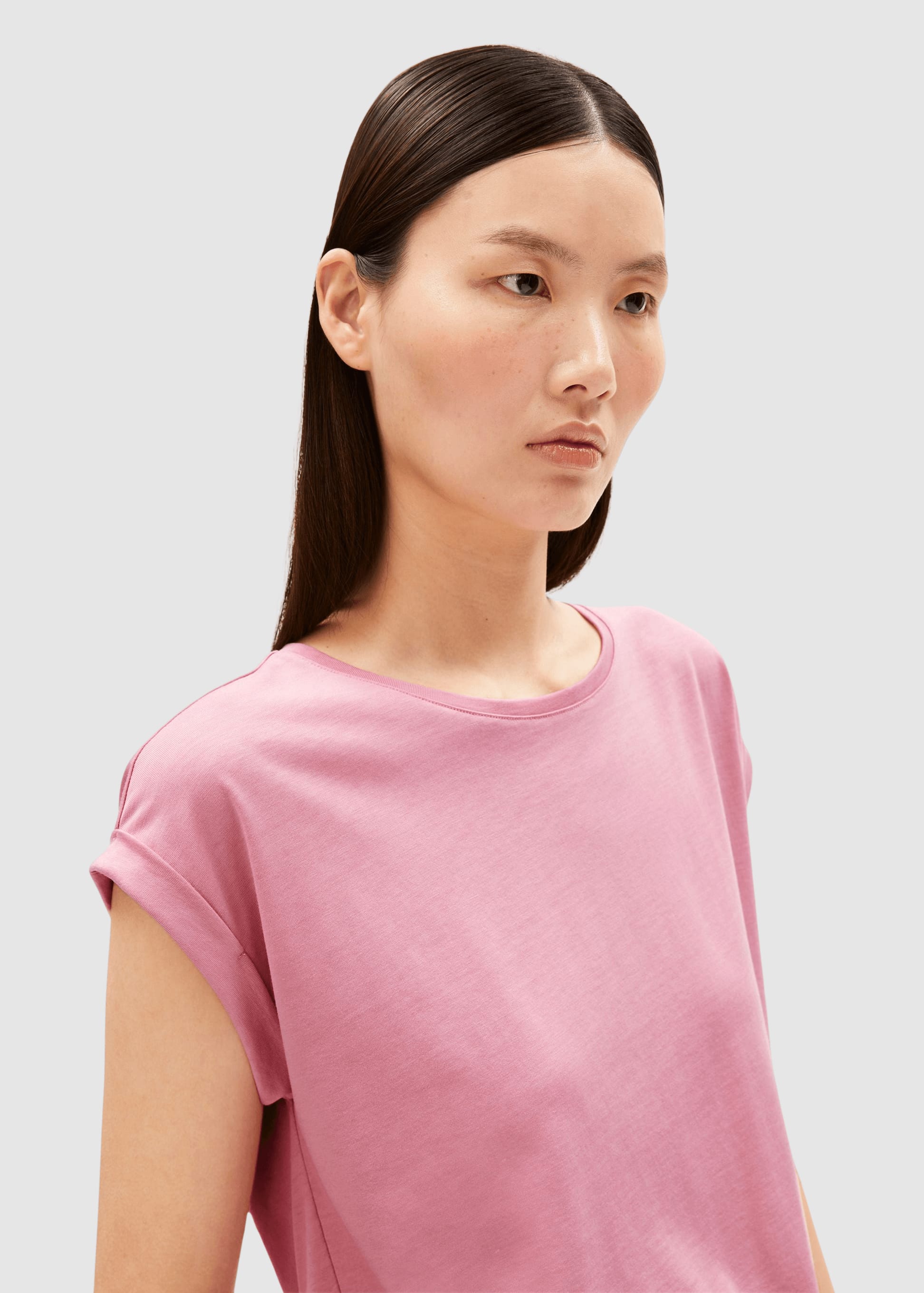 Jilaana T-Shirt Washed Berry Jilaana T-Shirt Washed Berry
