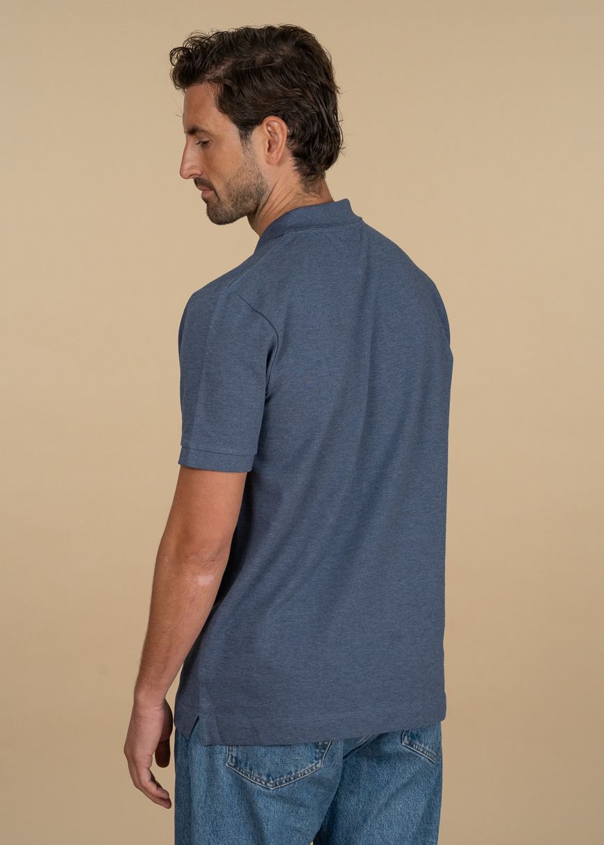 Classic Poloshirt Man Dark Heather Blue