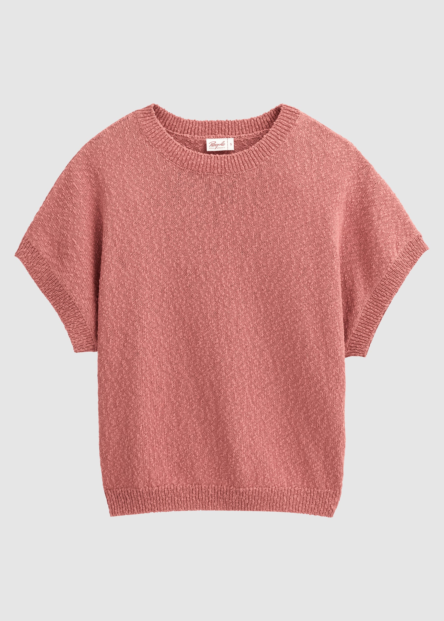 Strick-Pullover Kurzarm Blass Rot Strick-Pullover Kurzarm Blass Rot