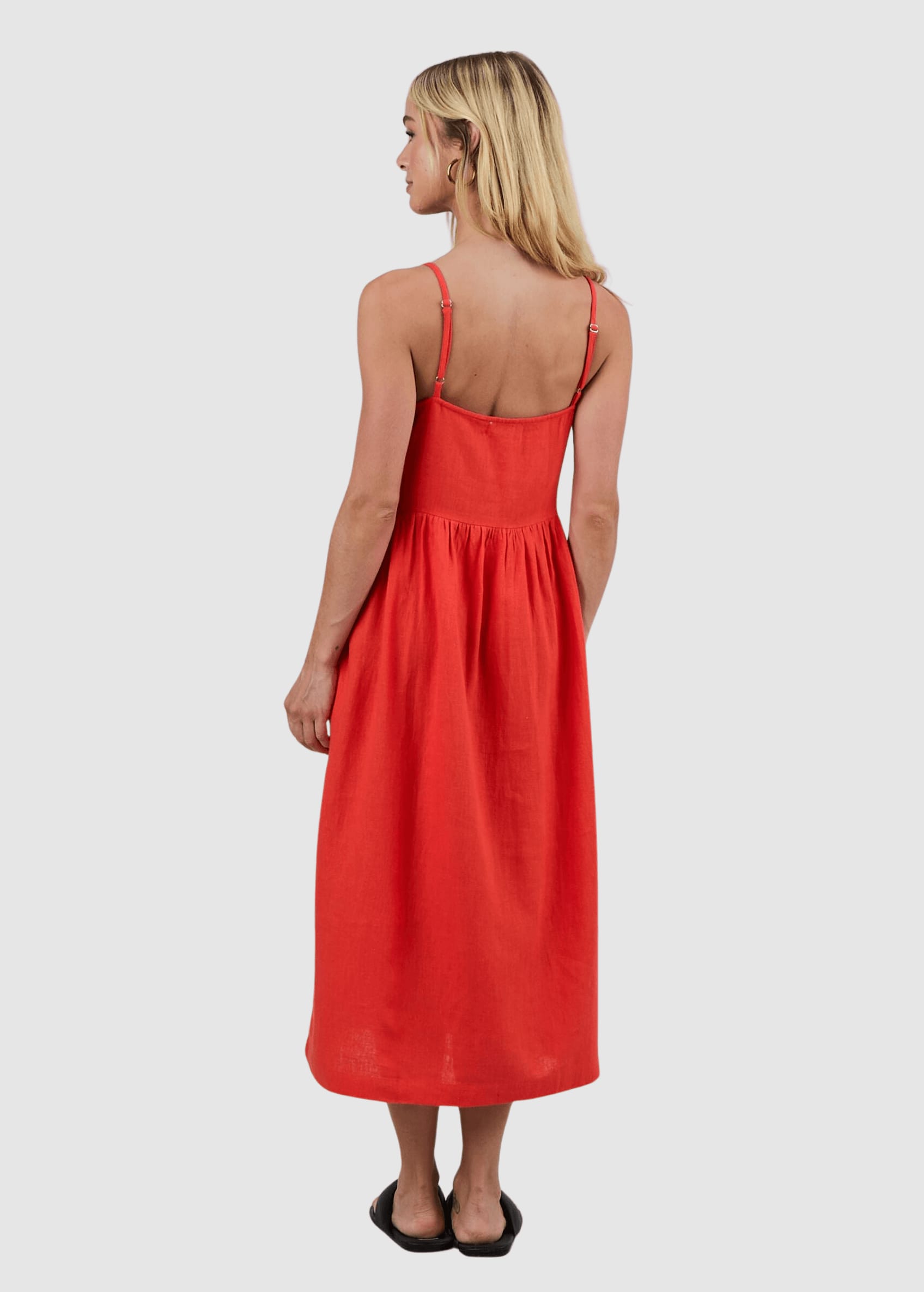 Strappy Loose Dress Coral