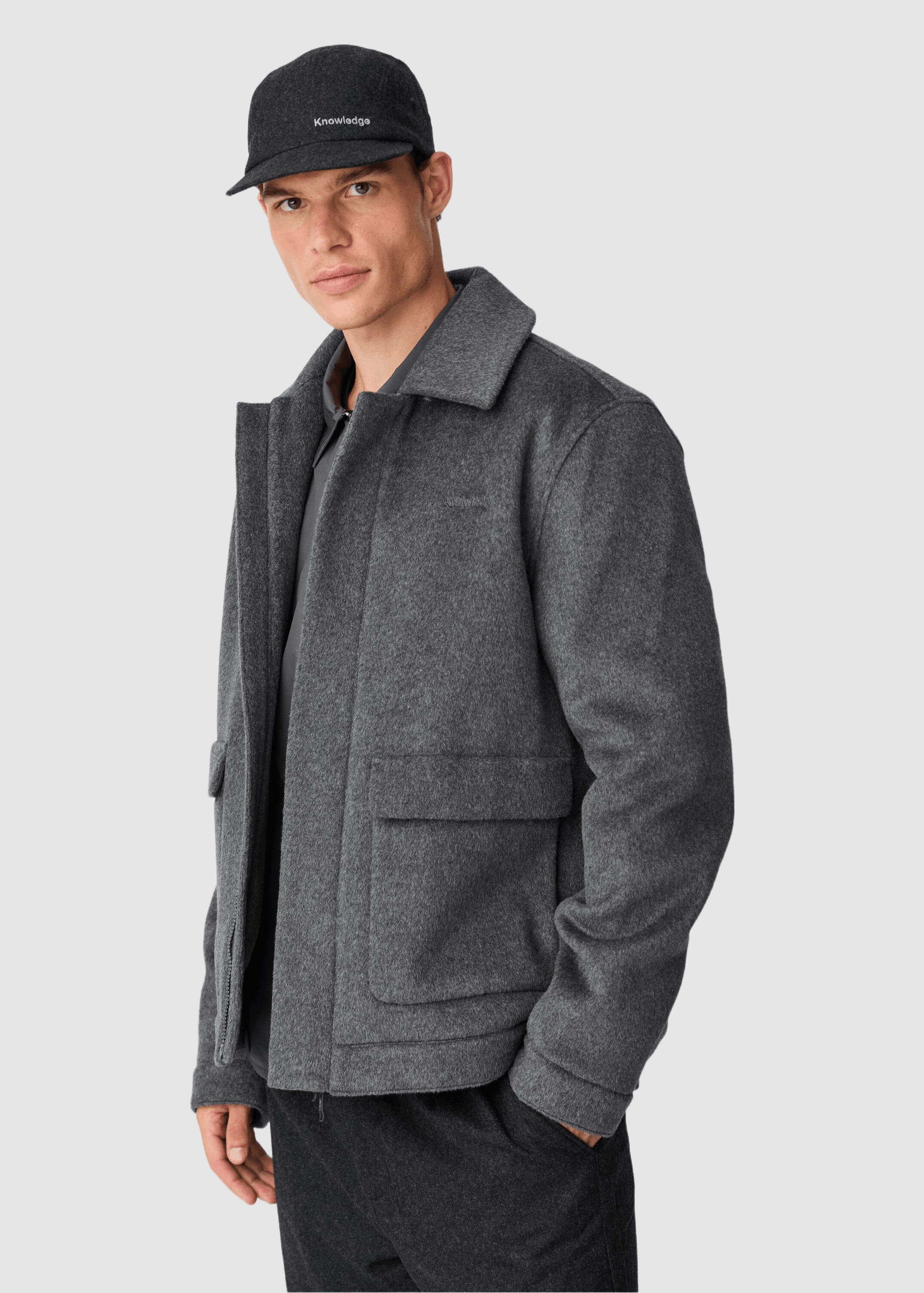 knowledge-cotton-apparel-wool-jacket-dark-grey-melange-14.jpeg Wool Jacket Dark Grey Melange