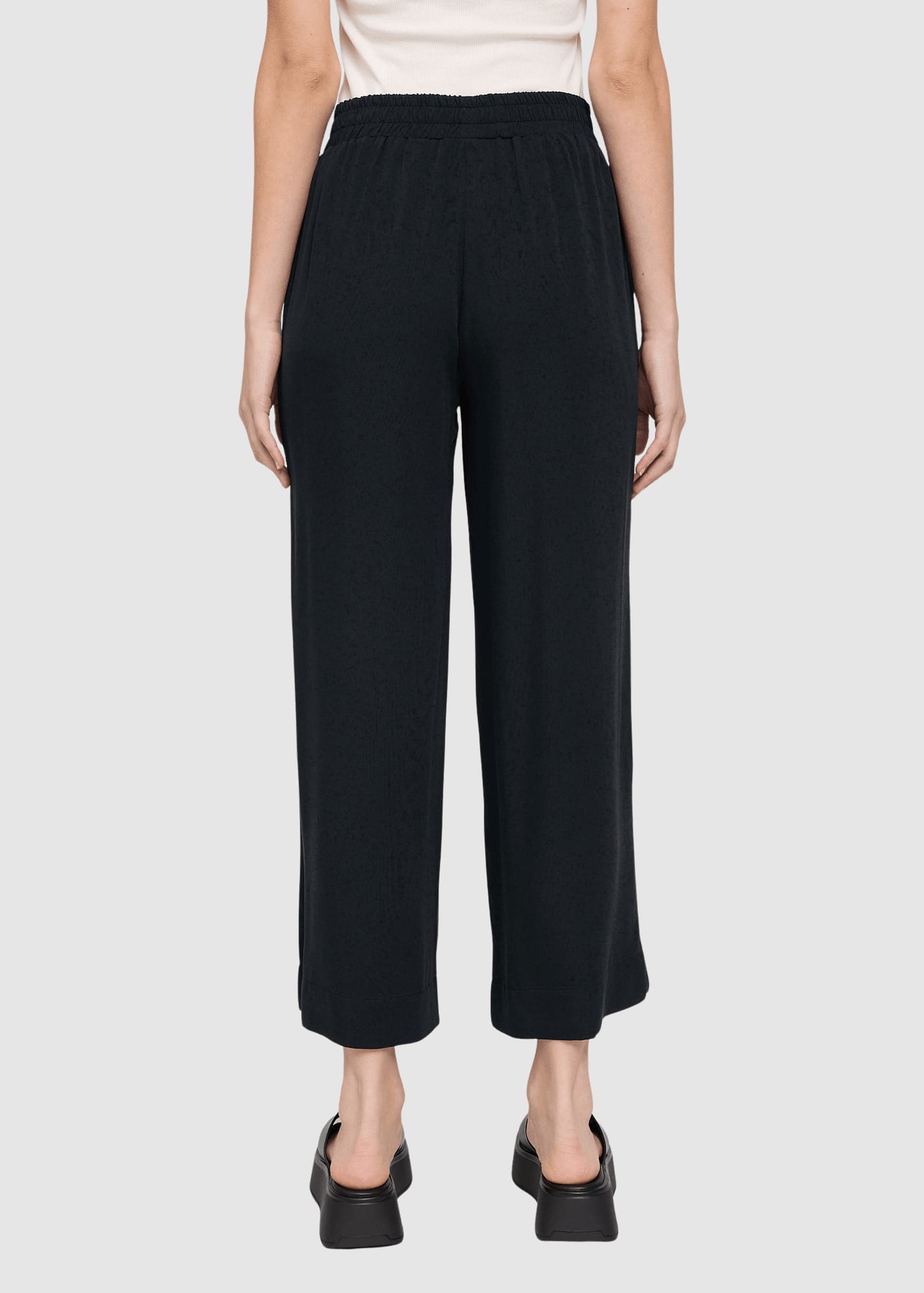Wide Leg Viscose Pants Black Wide Leg Viscose Pants Black