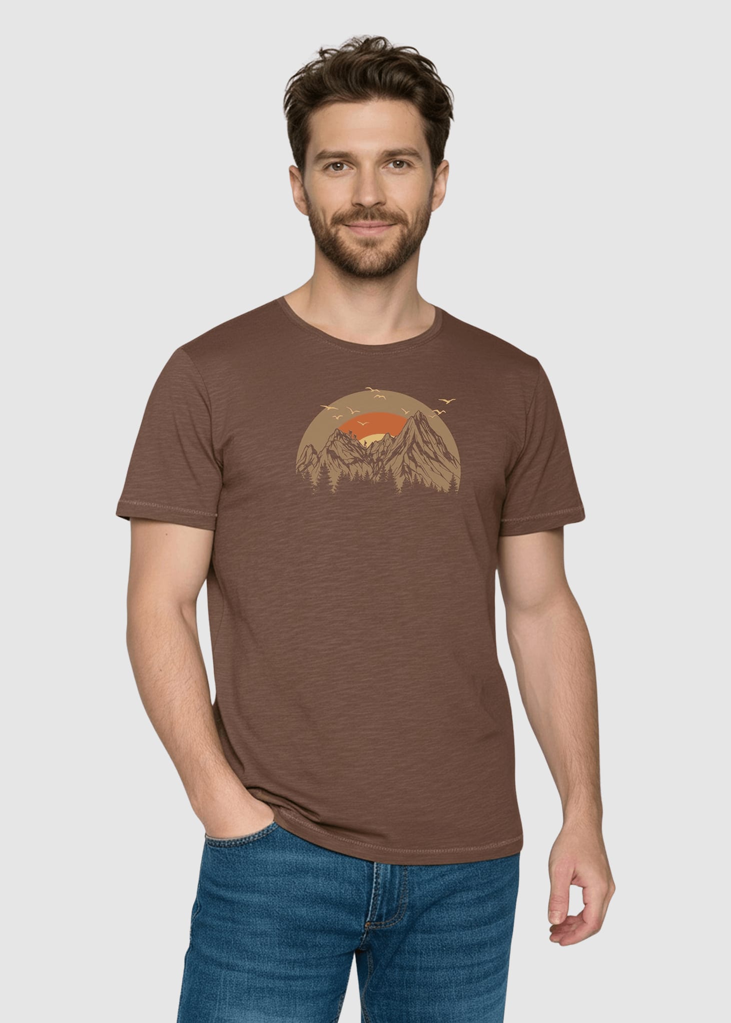 greenbomb-peak-circle-spice-t-shirt-earth-wood-1.jpeg Peak Circle Spice T-Shirt Earth Wood