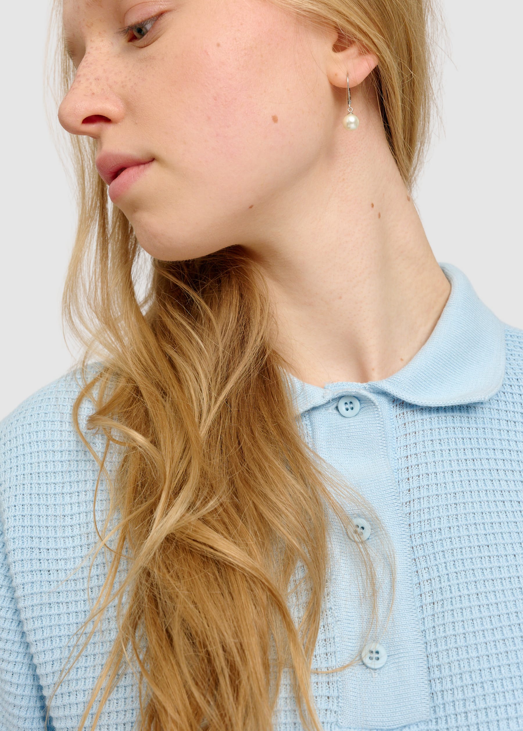 Knit Polo Dream Blue