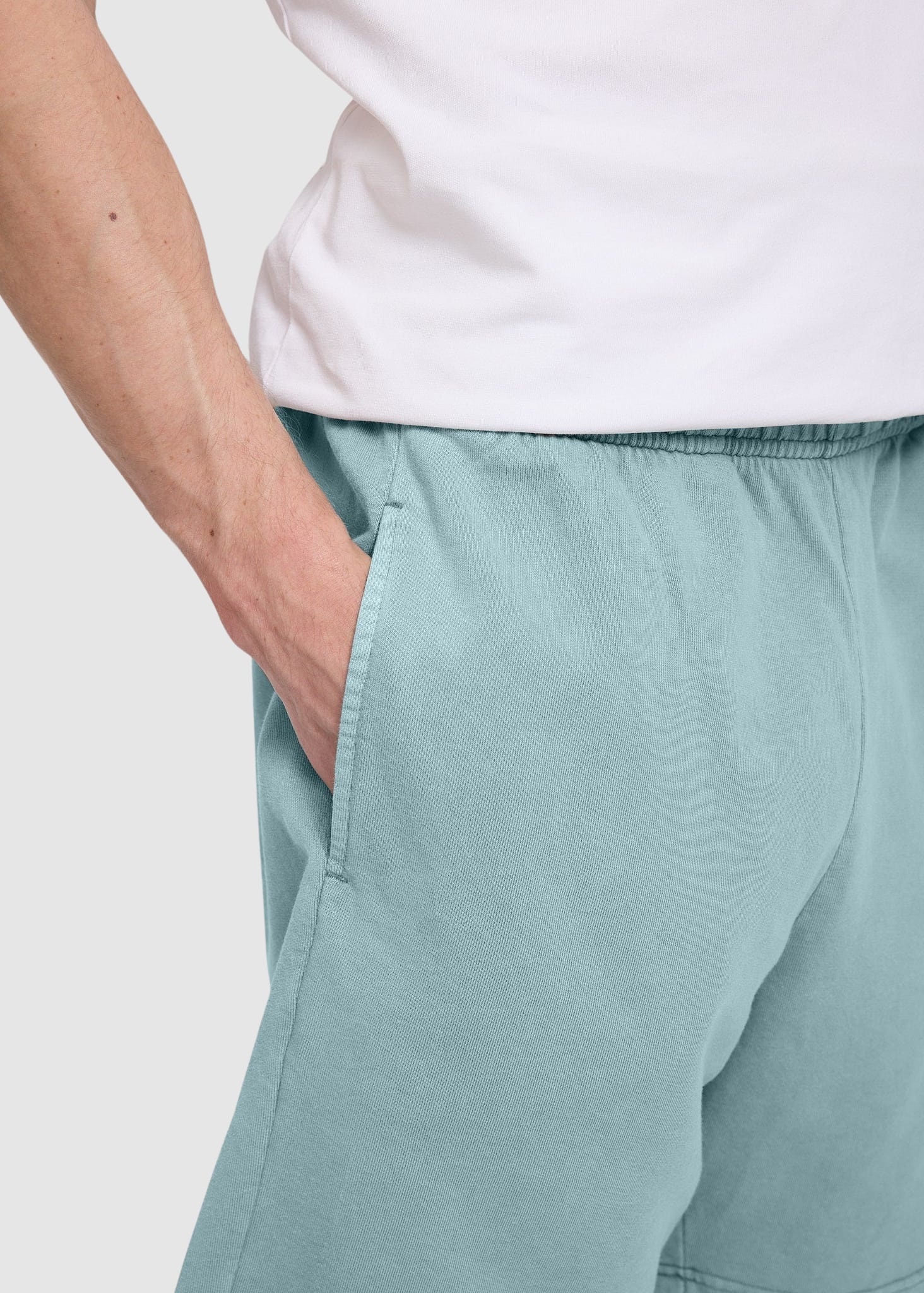 Genderless Natural Dye Sweat Shorts Natural Dye Turquoise Genderless Natural Dye Sweat Shorts Natural Dye Turquoise