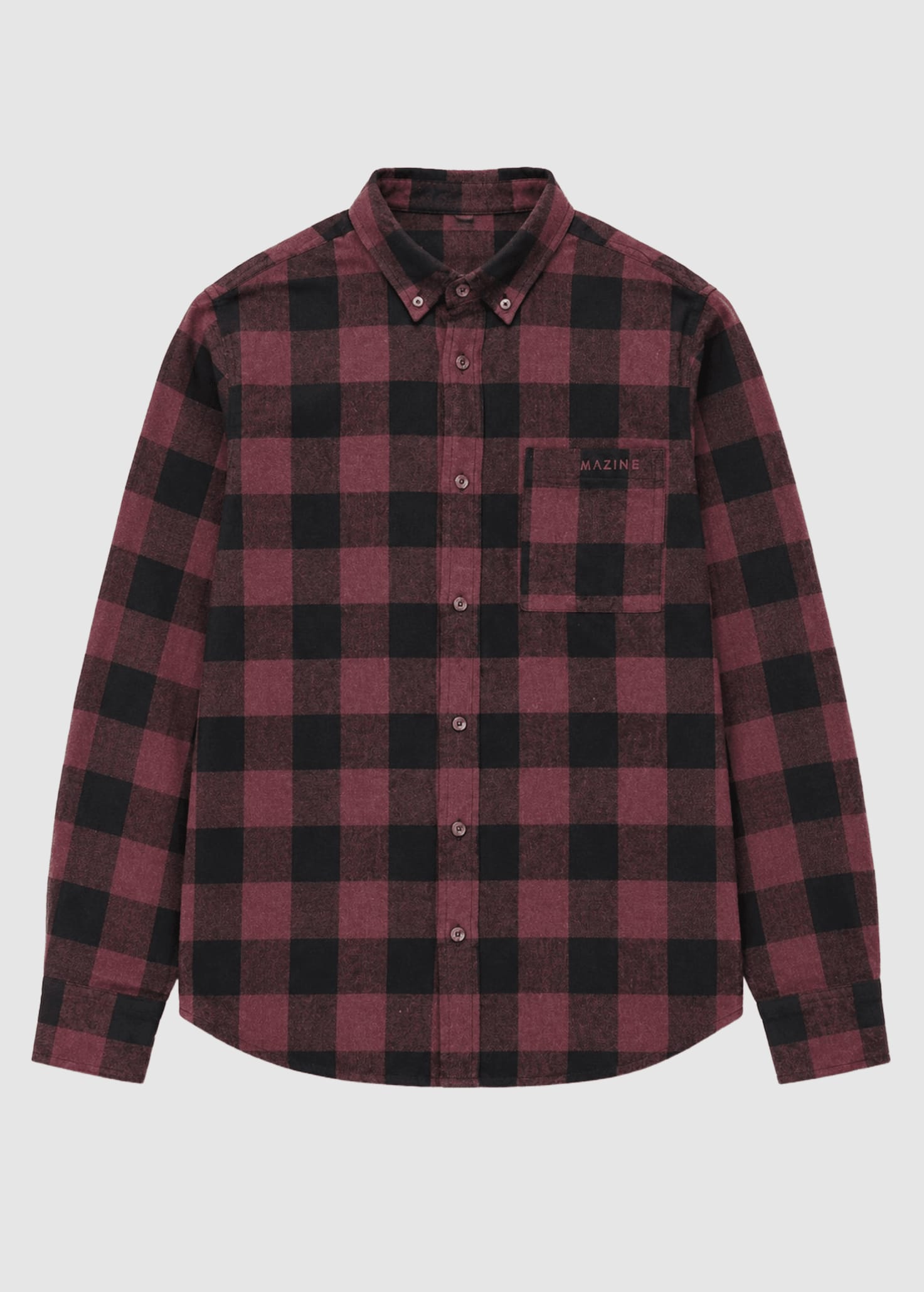 mazine-checked-flannel-shirt-eggplant-black-melange-6.jpeg Checked Flannel Shirt Eggplant Black Melange