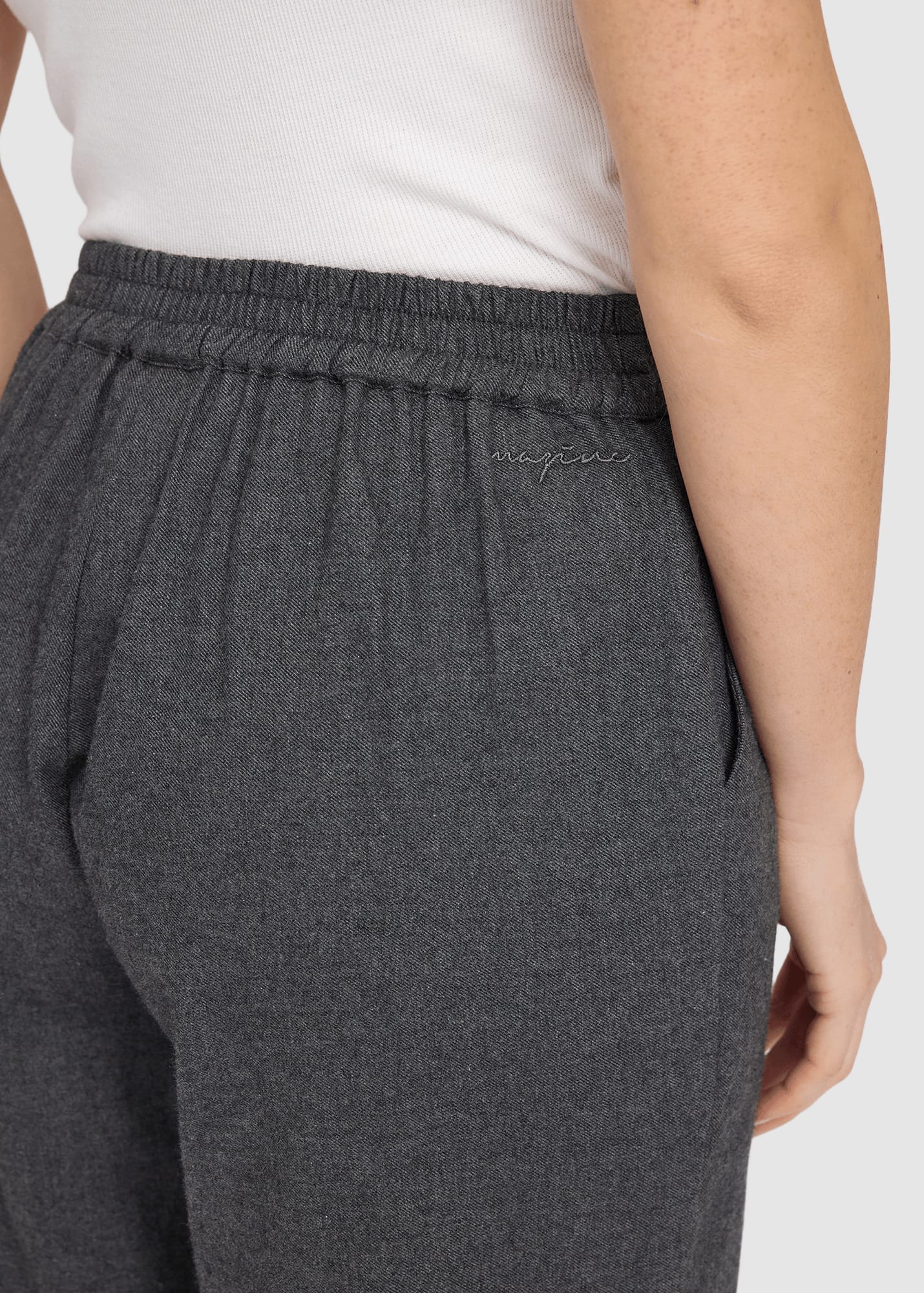 mazine-wide-leg-flannel-pants-anthracite-melange-5.jpeg Wide Leg Flannel Pants Anthracite Melange