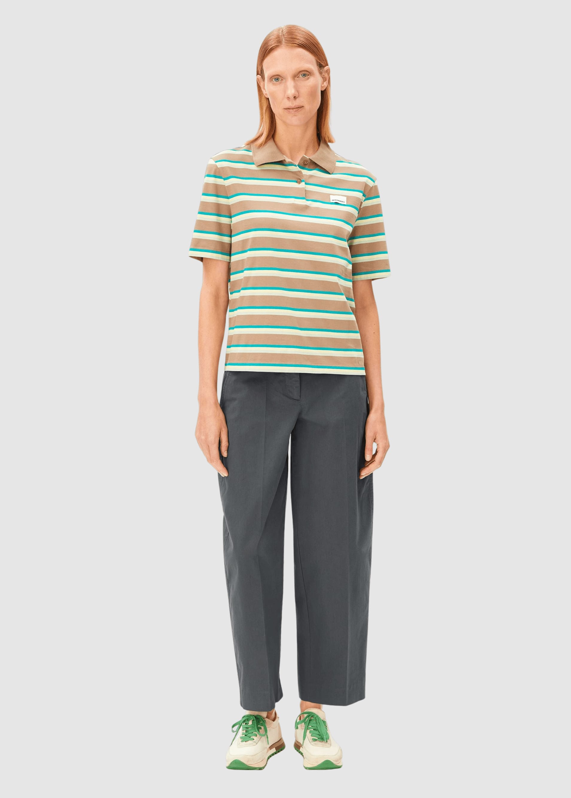 Barrel Leg Twill Pant Space Steel Barrel Leg Twill Pant Space Steel