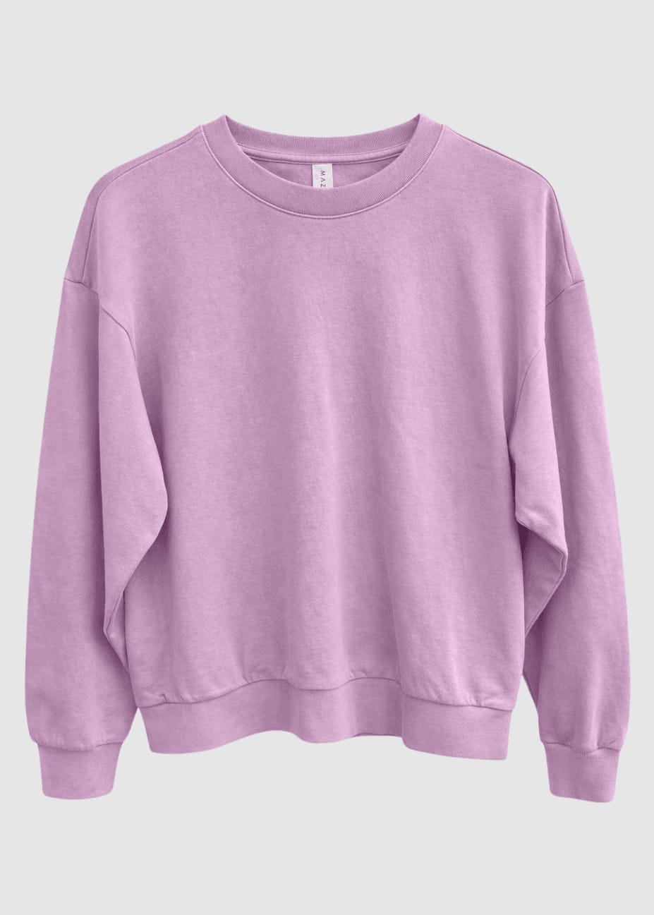 Genderless Natural Dye Sweatshirt Natural Dye Orchid