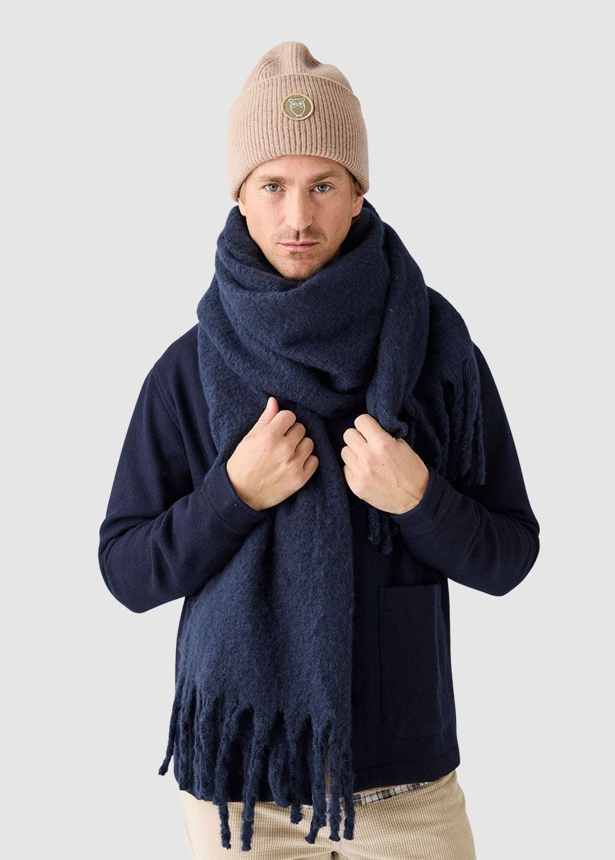 knowledge_cotton_apparel_scarf_knowledge_cotton_apparel_scarf_AW_25_KCA_4220002_1412_Night_Sky_3_67c71d726b Checked Scarf
