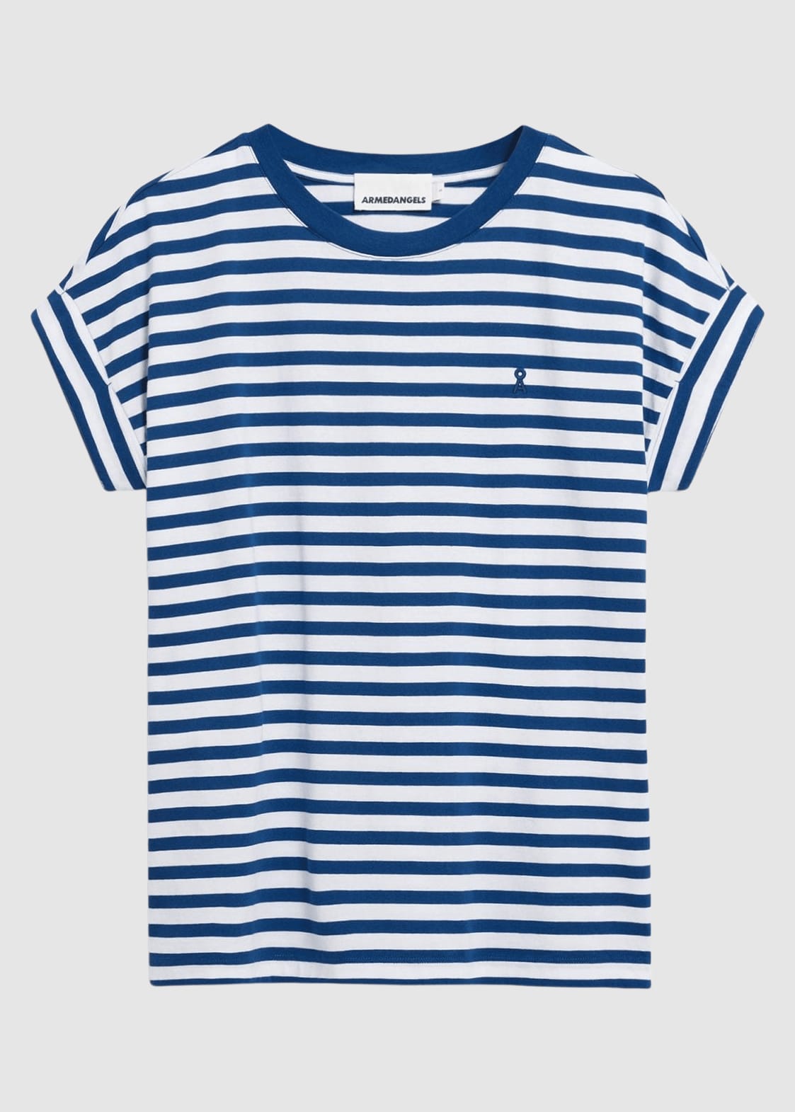 Idaara Stripe T-Shirt White-Dynamo Blue Idaara Stripe T-Shirt White-Dynamo Blue