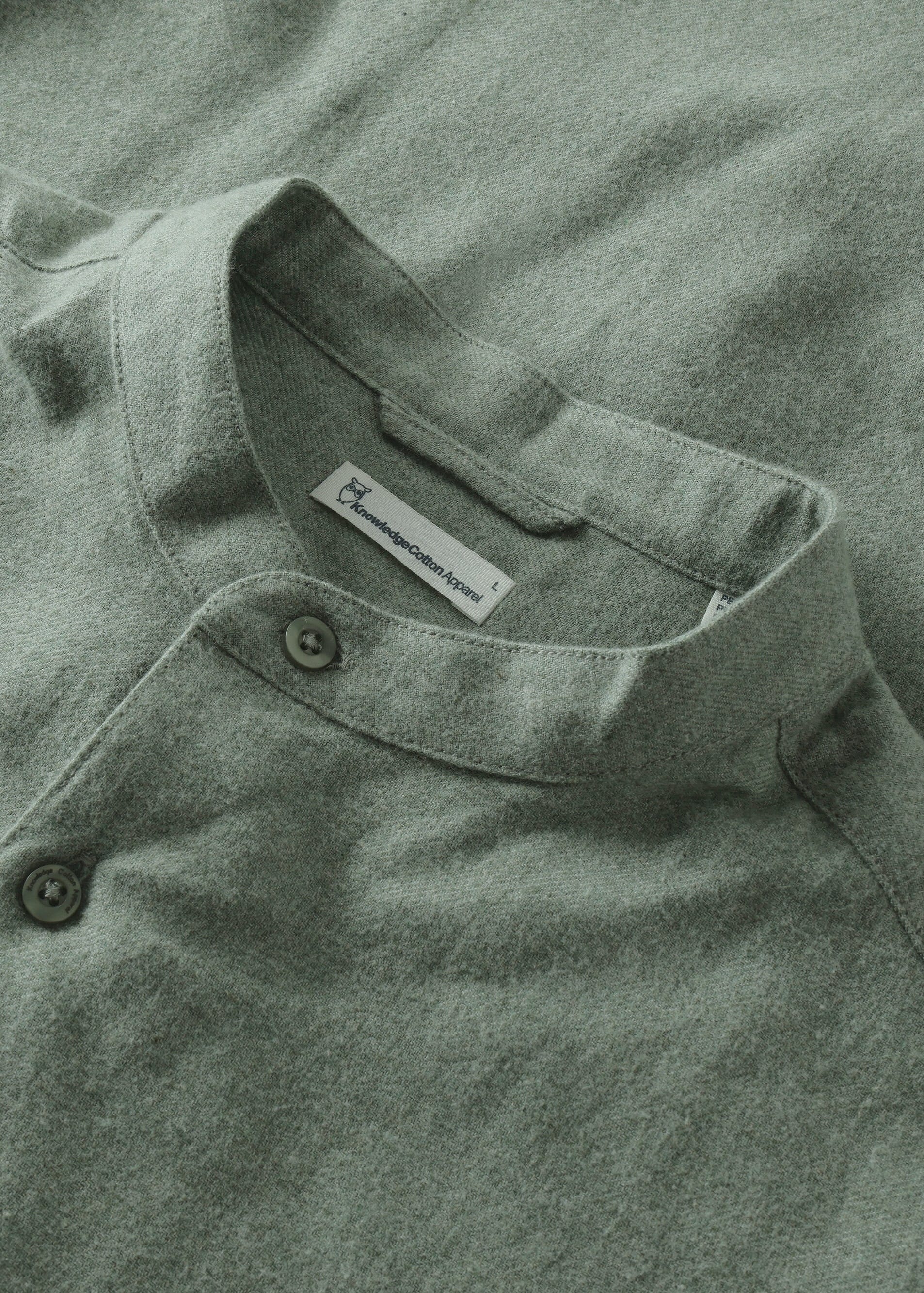 knowledge-cotton-apparel-arch-regular-flannel-shirt-lily-pad-2.jpeg Arch Regular Flannel Shirt Lily Pad
