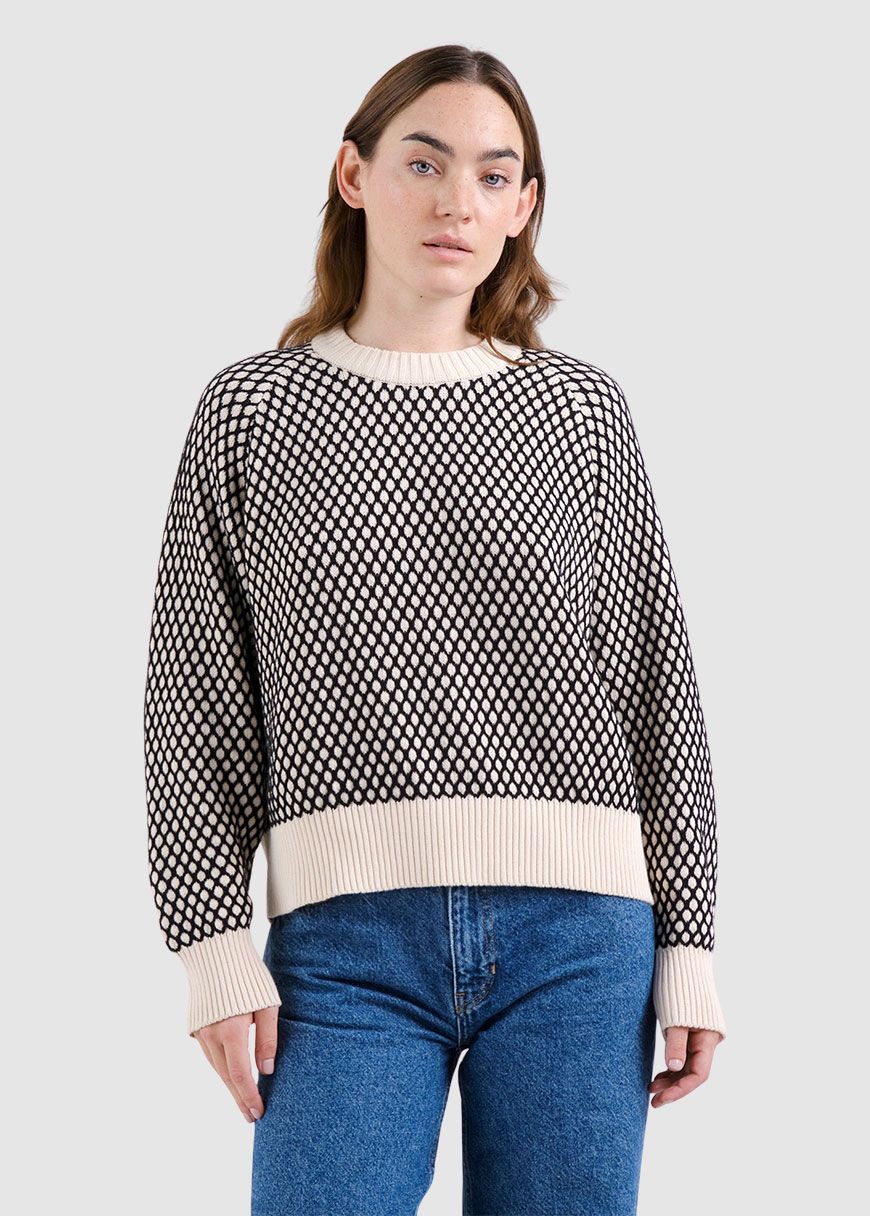 dedicated_sweater_husie_bubble_knit_AW_25_DED_23190_Black_Vanilla_White_1_64633dfa1a Sweater Husie Bubble Knit