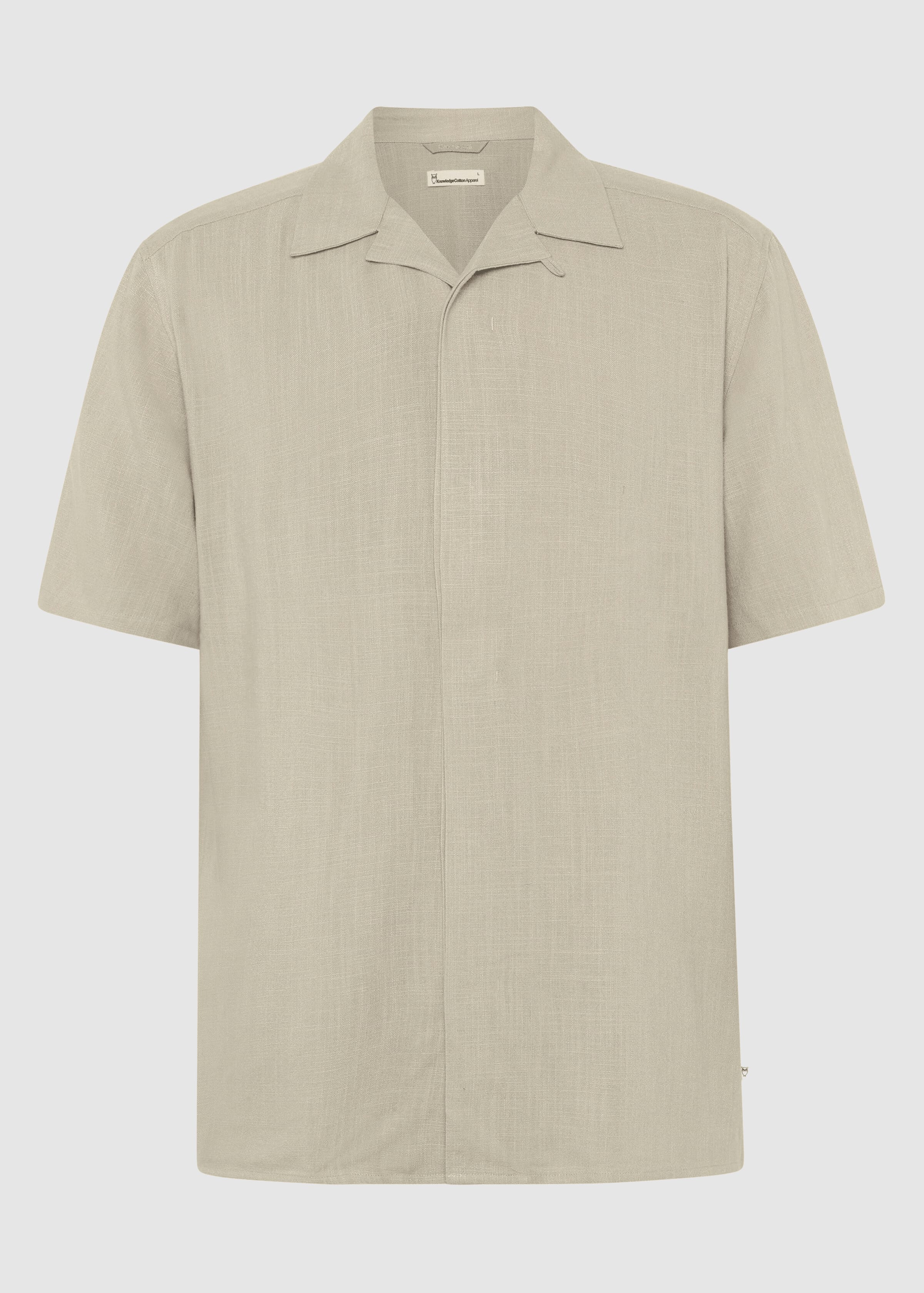 Moss Relaxed Linen-MIX Short Sleeve Shirt Light Feather Gray