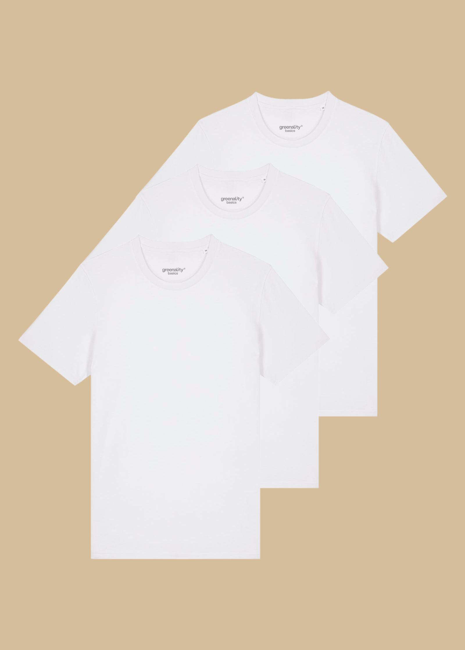 Slim Fit T-Shirt M 3er Pack White