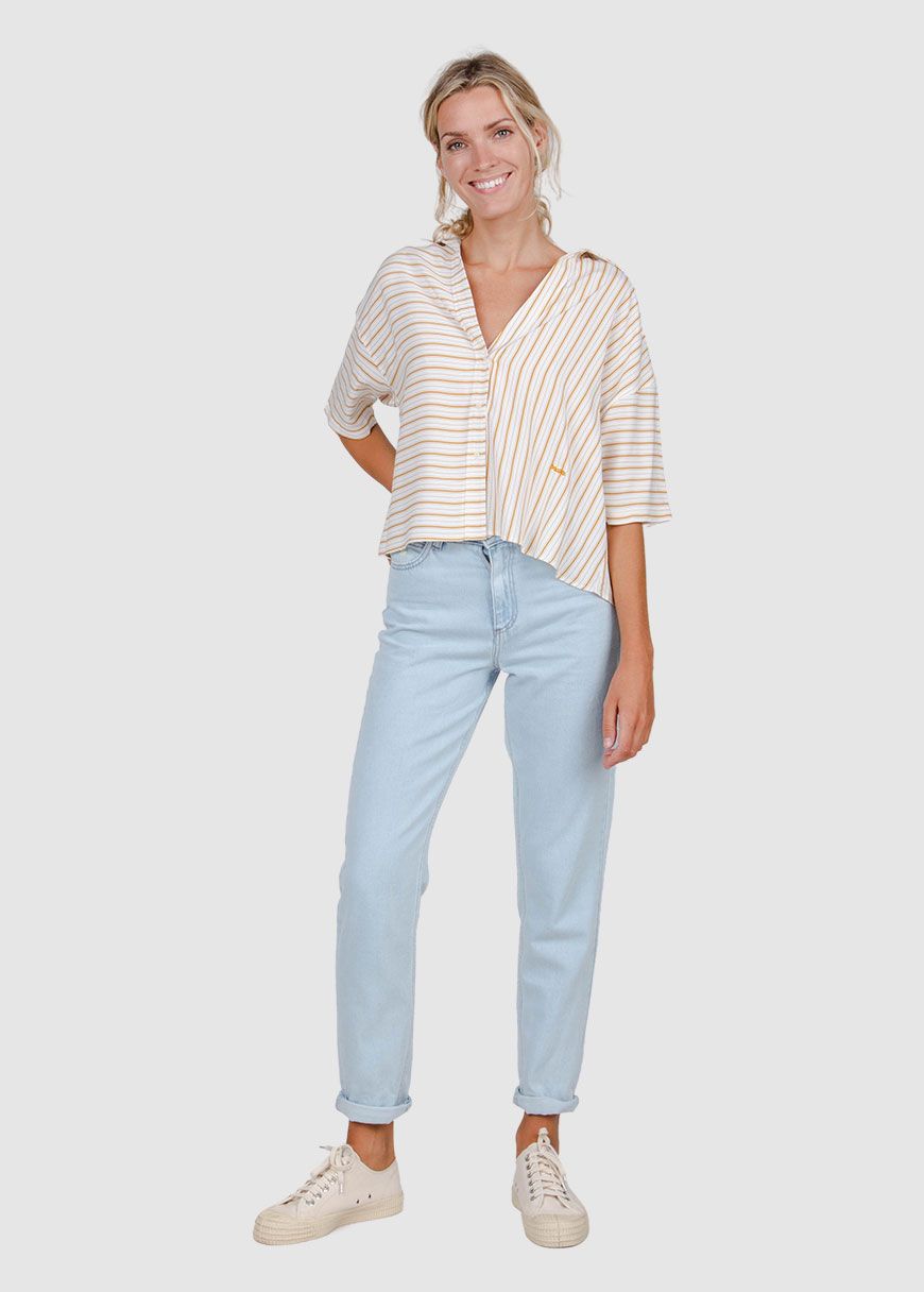 Mix Oversize Cropped Blouse