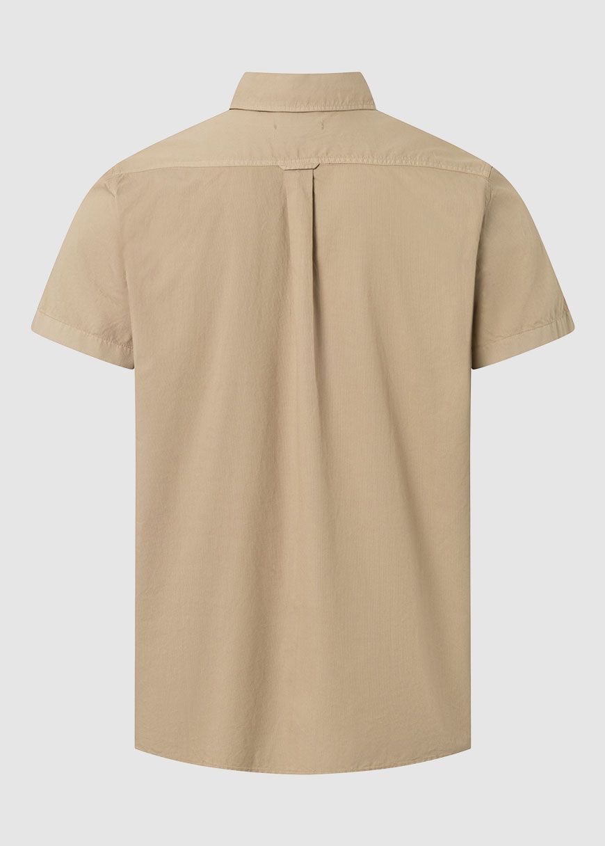 Costume Fit Cord Look Short Sleeve Shirt