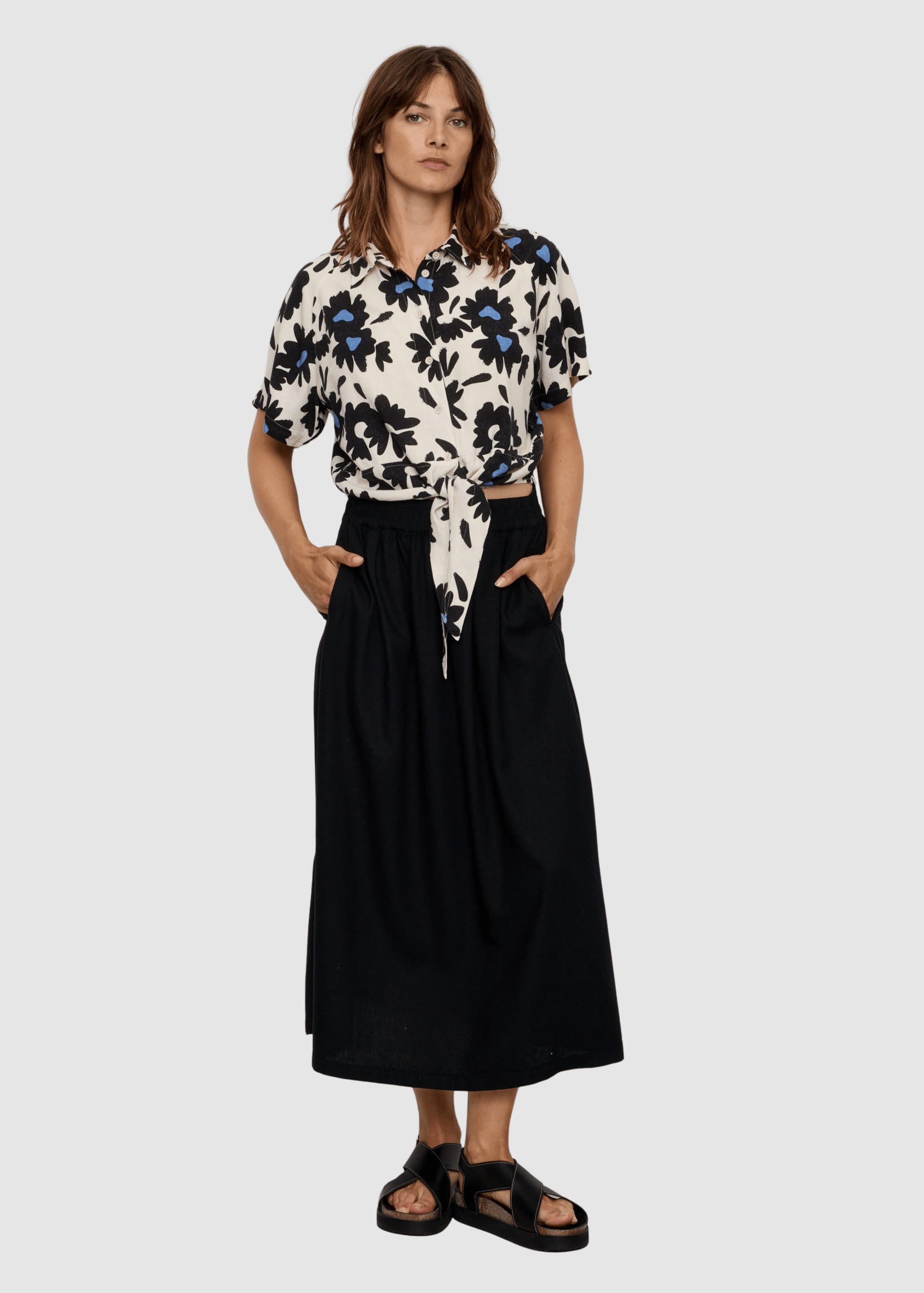 Blouse Ocra Bloom Electric Blue