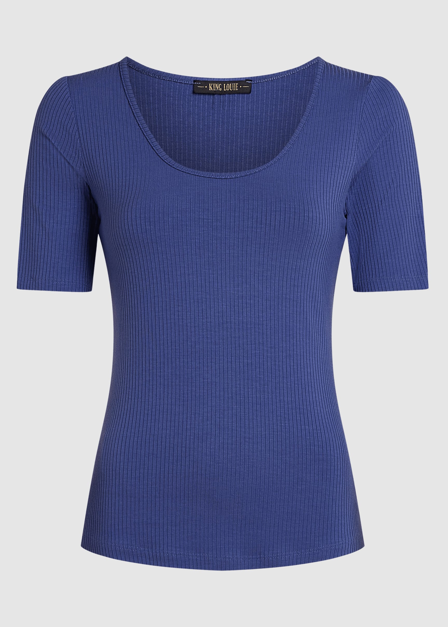 Carice Top Uni Rib Amparo Blue