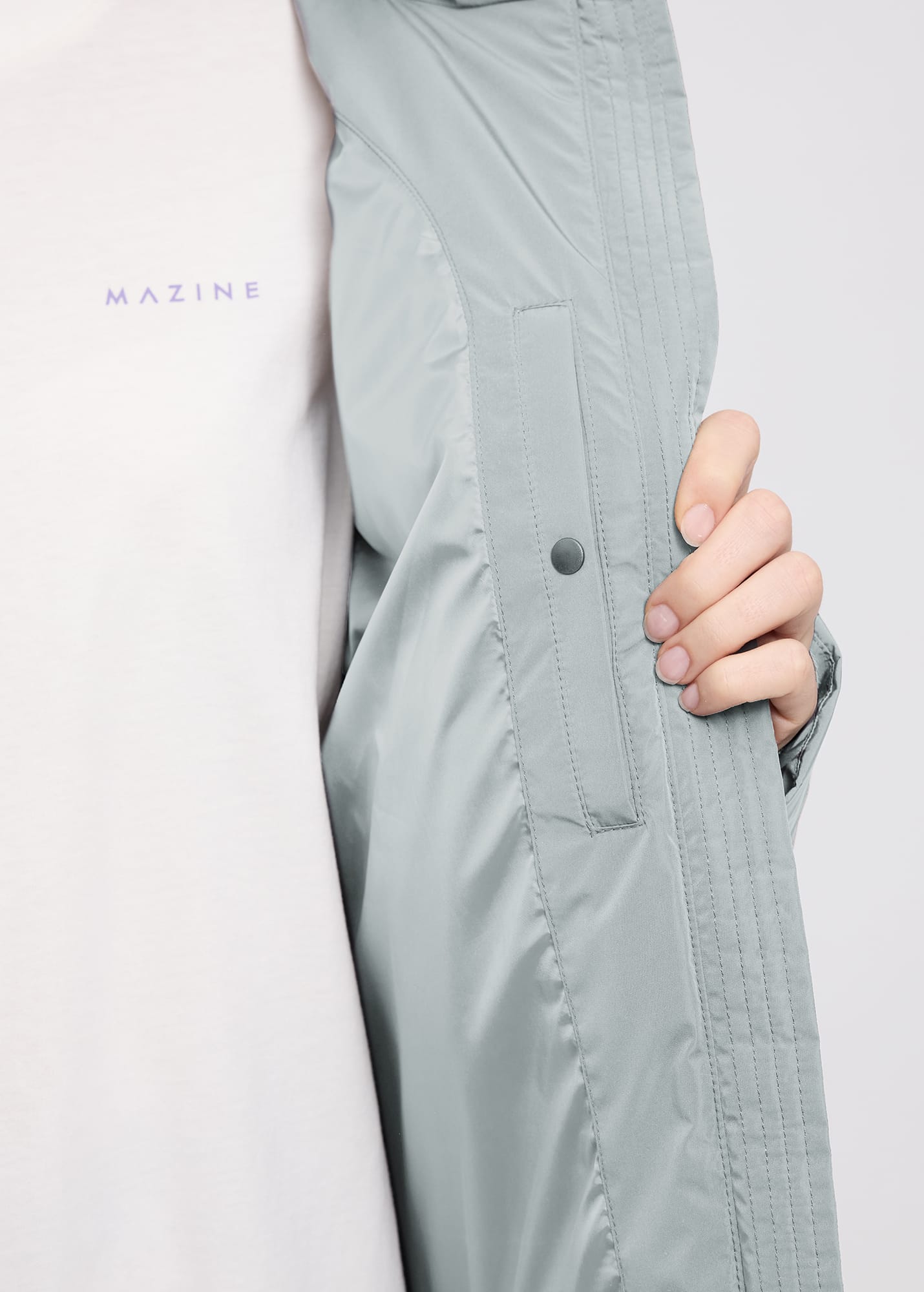Waves Quilt Short Puffer Jacket Ice Green