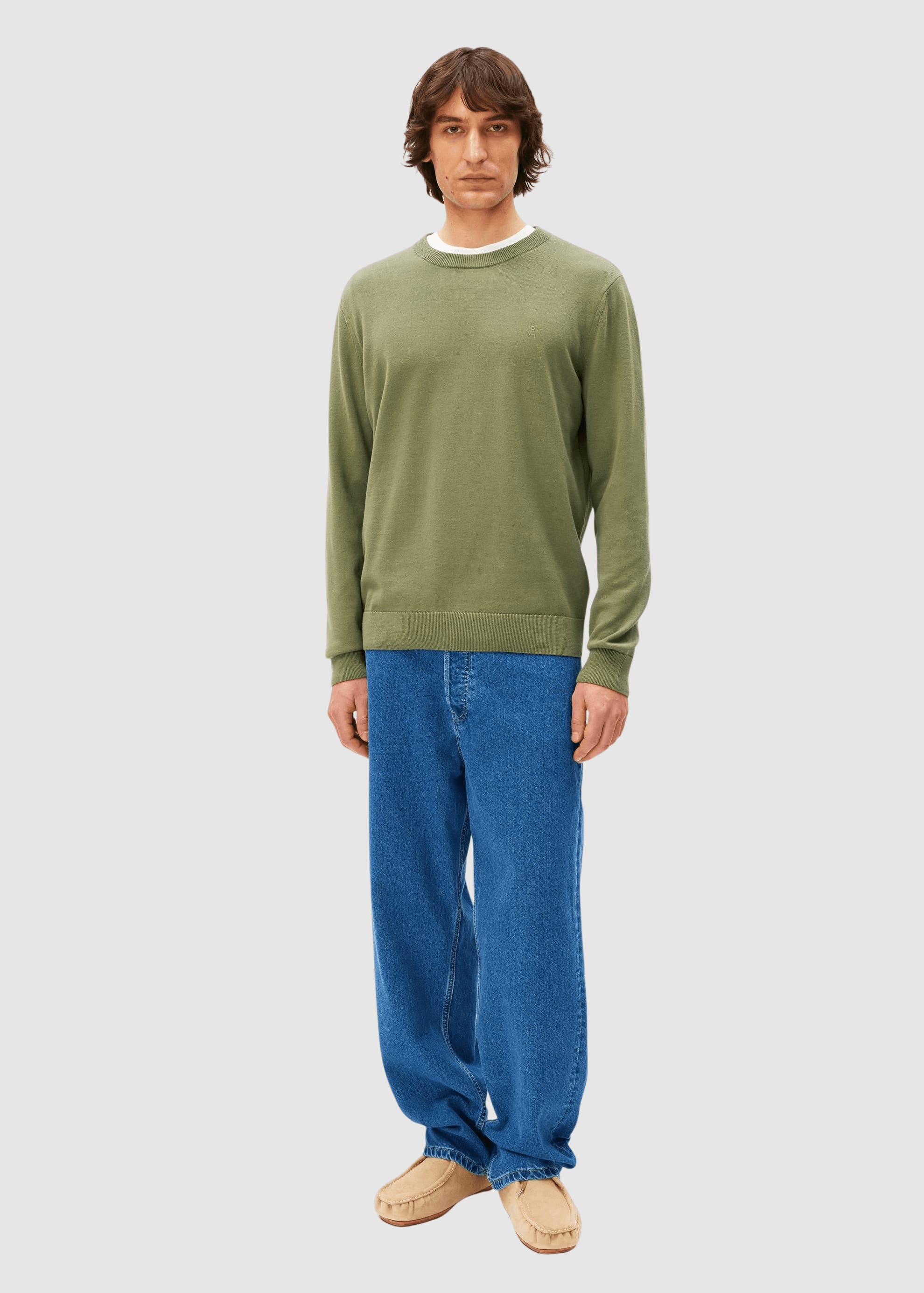 Loukaa Knit Sweater Fatigue Green