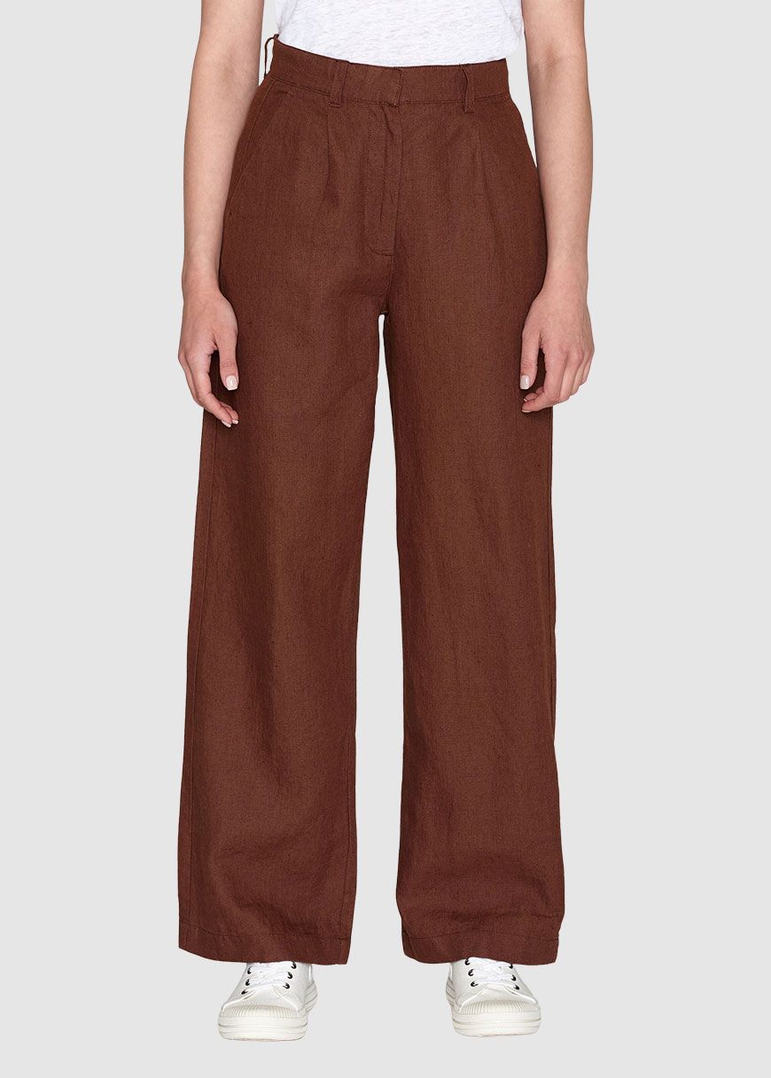 Posey Wide Mid-Rise Linen Pants